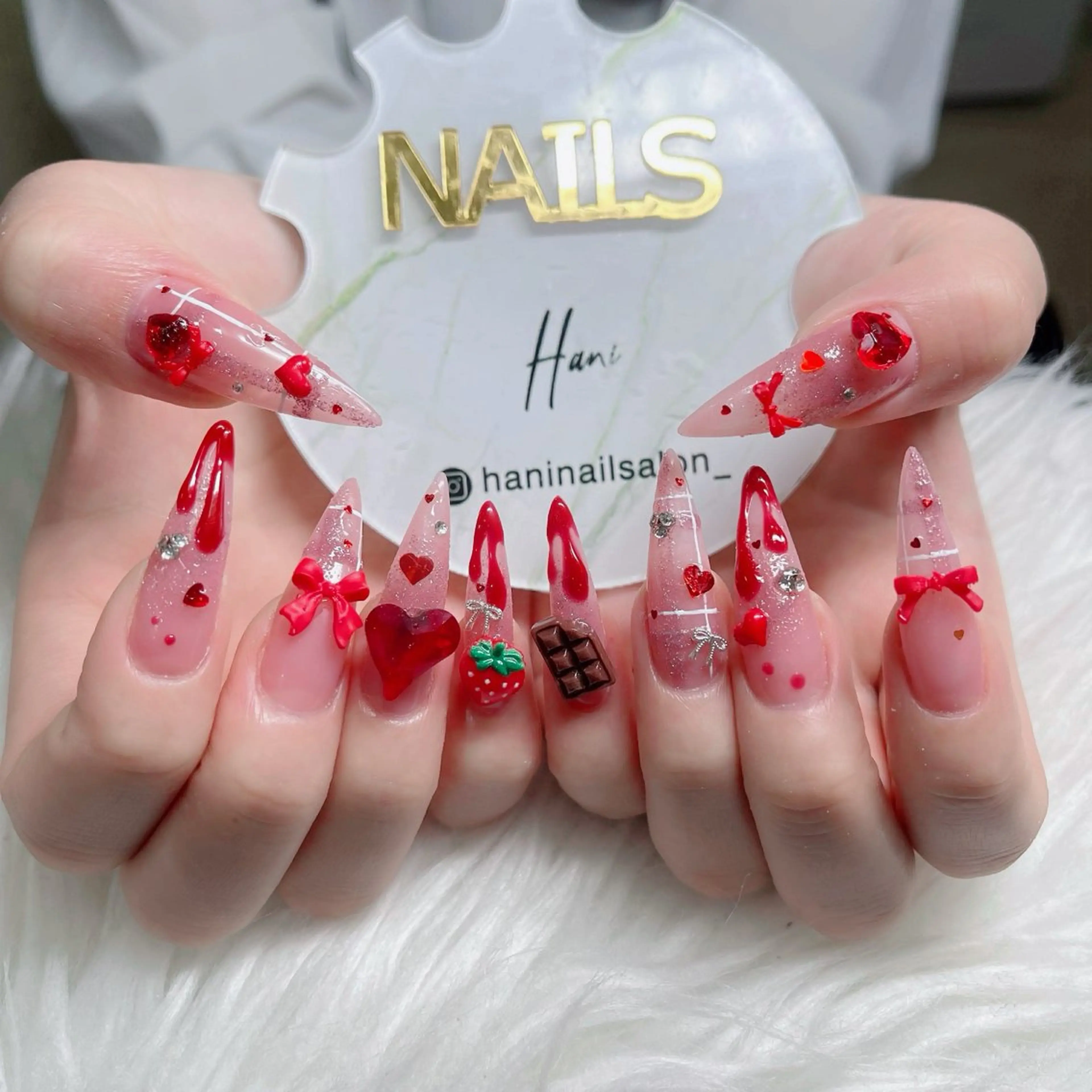 ネイル フットネイル フレンチネイル グラデーション 韓国ネイル ロングネイル ハンドネイル Hani Nail Salonのネイルデザイン