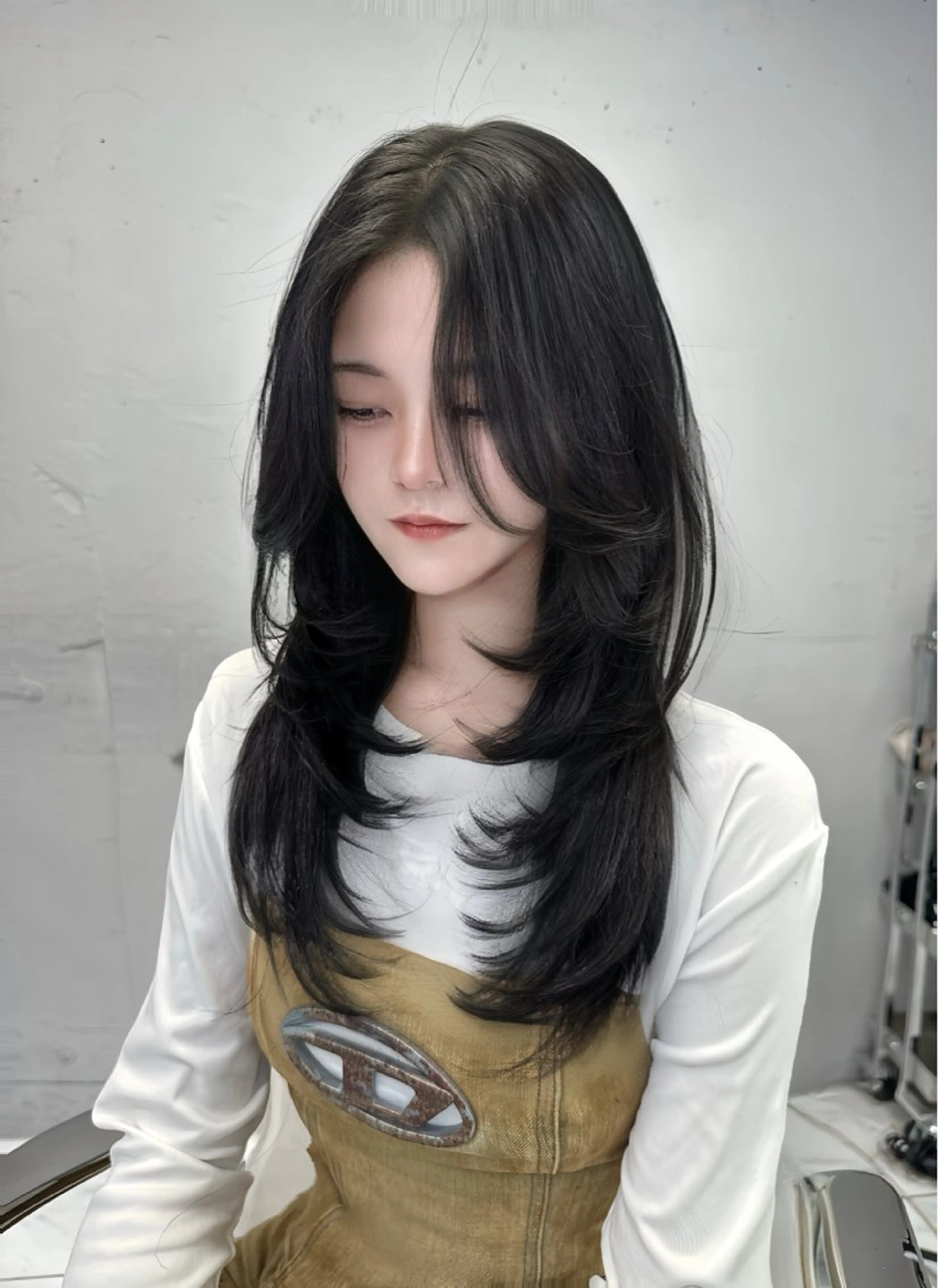 ロング カット ヘアセット miuru/網紅ヘア 🇨🇳レイヤーのヘアスタイル