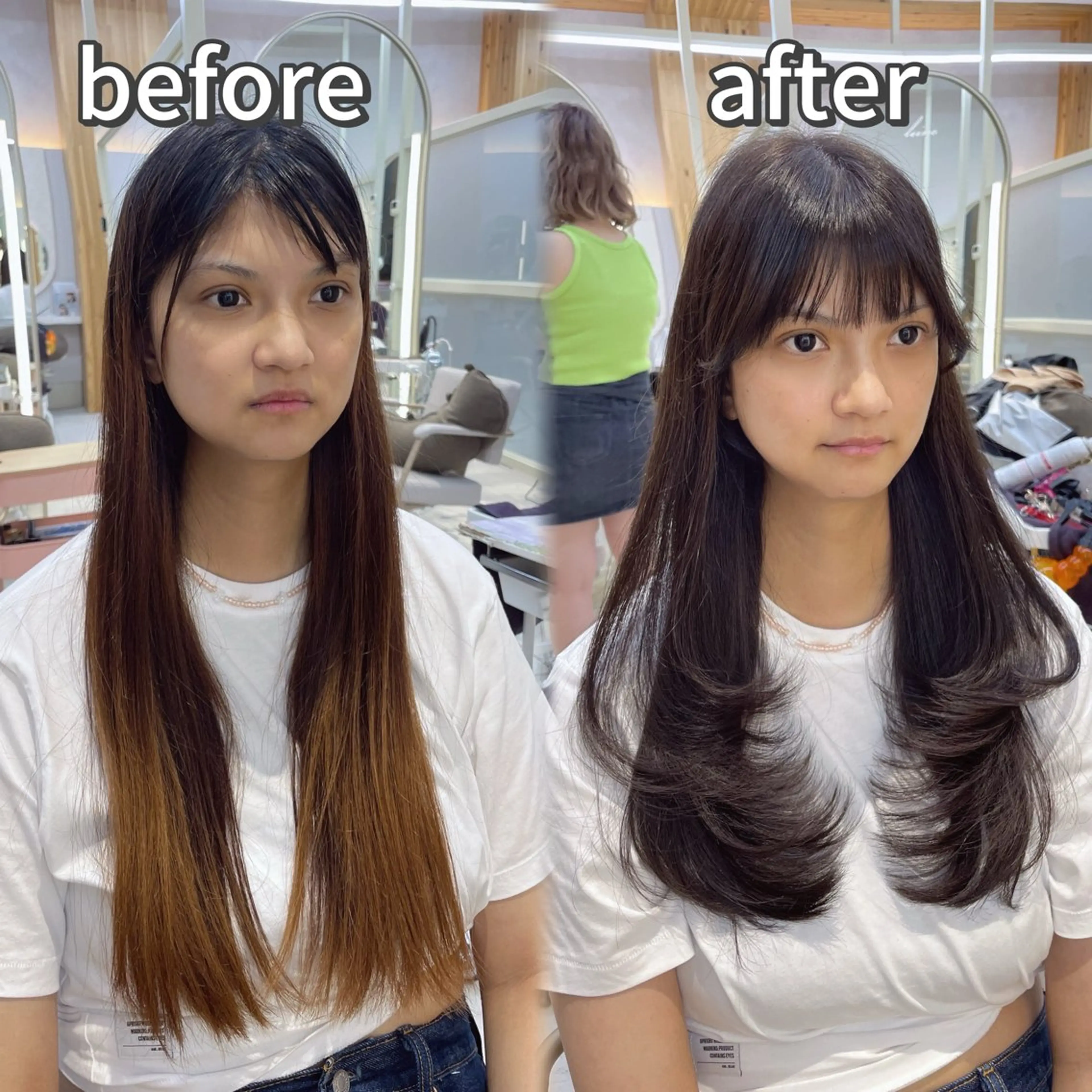 セミロング カット ヘアカラー トリートメント 顔周り/透明感カラー /韓国ヘア/TAKUのヘアスタイル