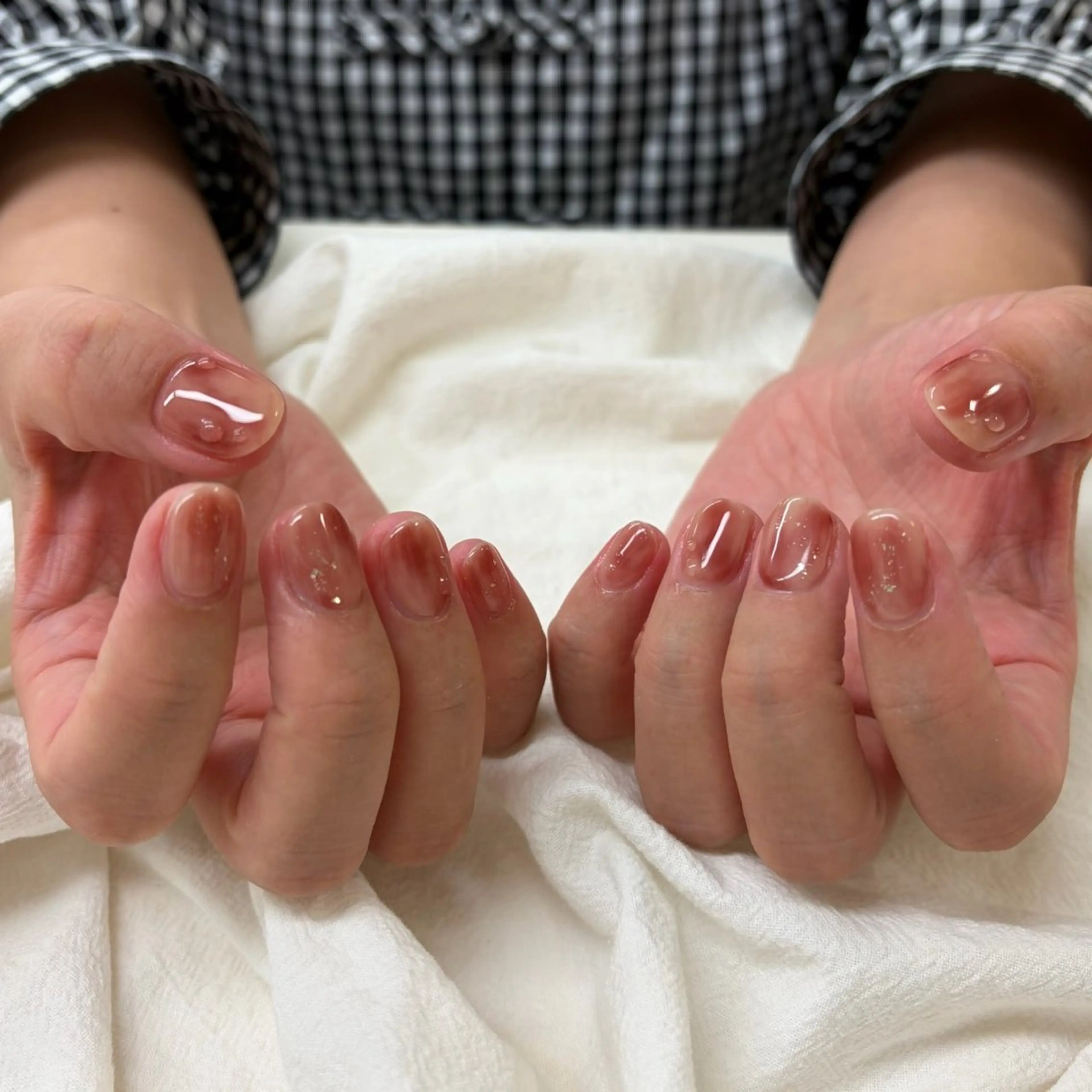 ショート 韓国風ヘア ハンドネイル nail jaol池袋店所属・ネイルJaol 池袋のネイルデザイン