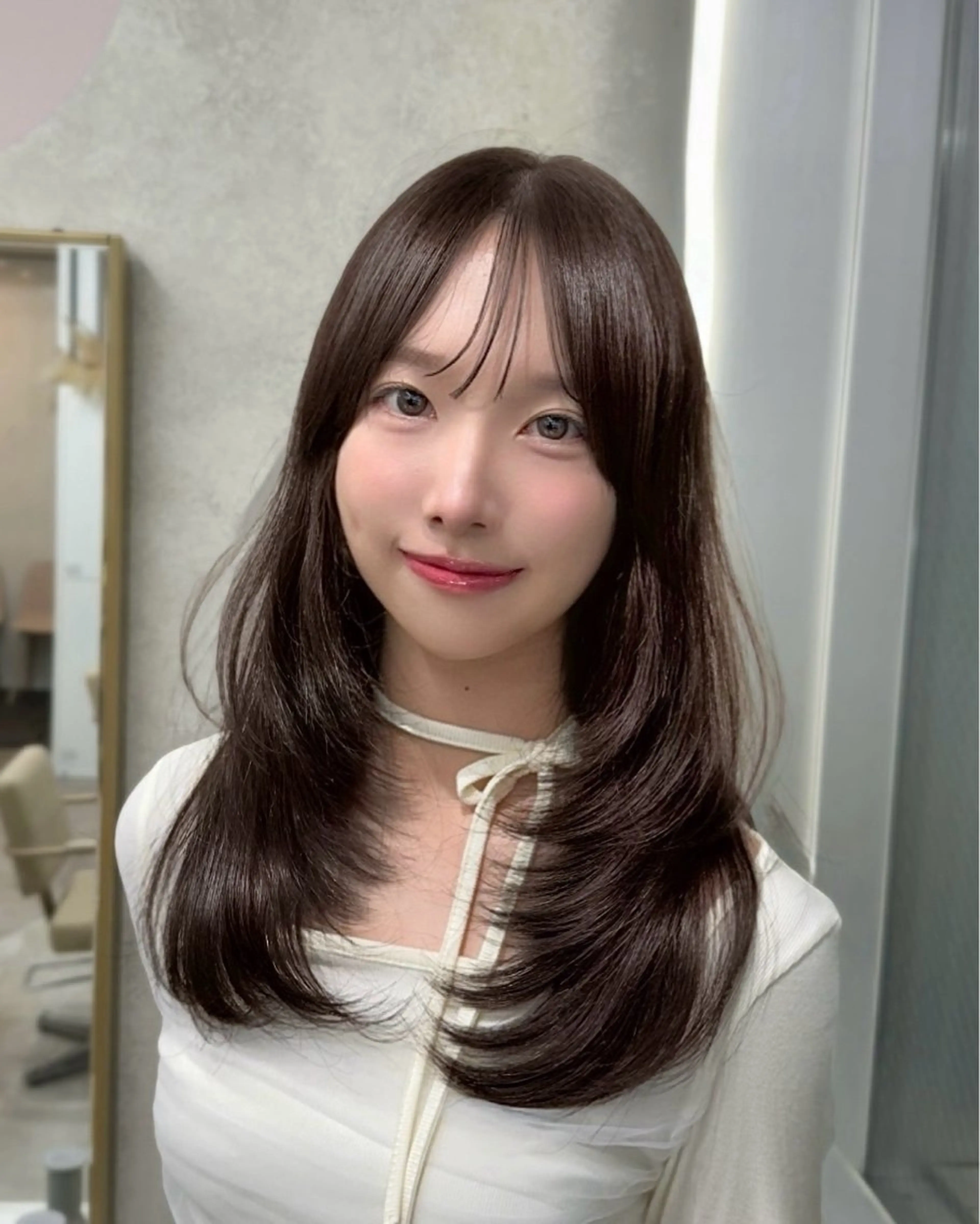 セミロング セジュン 韓国レイヤー/顔周りのヘアスタイル