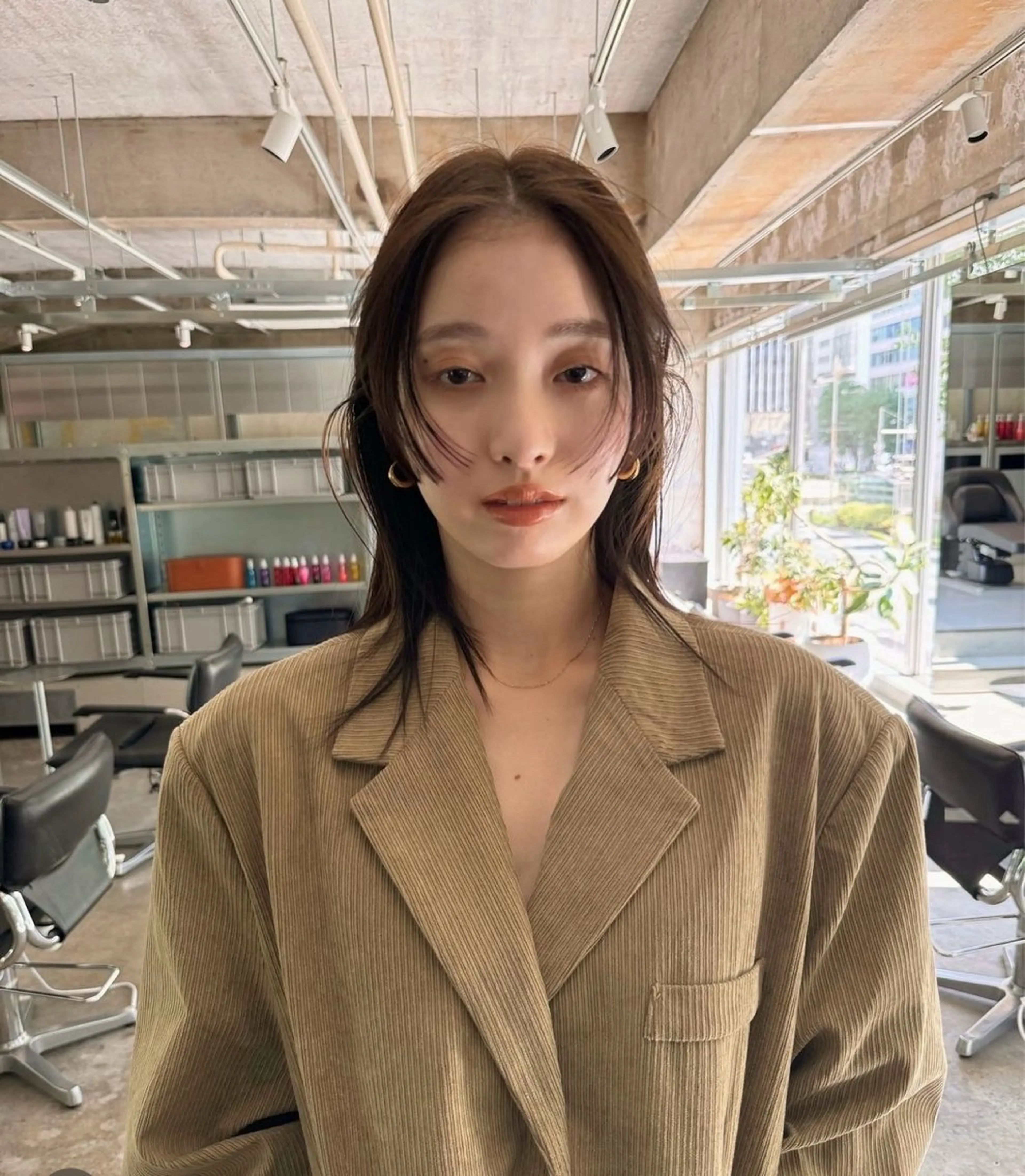 ミディアム カラー 似合わせカット⚪︎ ／フェイスレイヤーのヘアスタイル