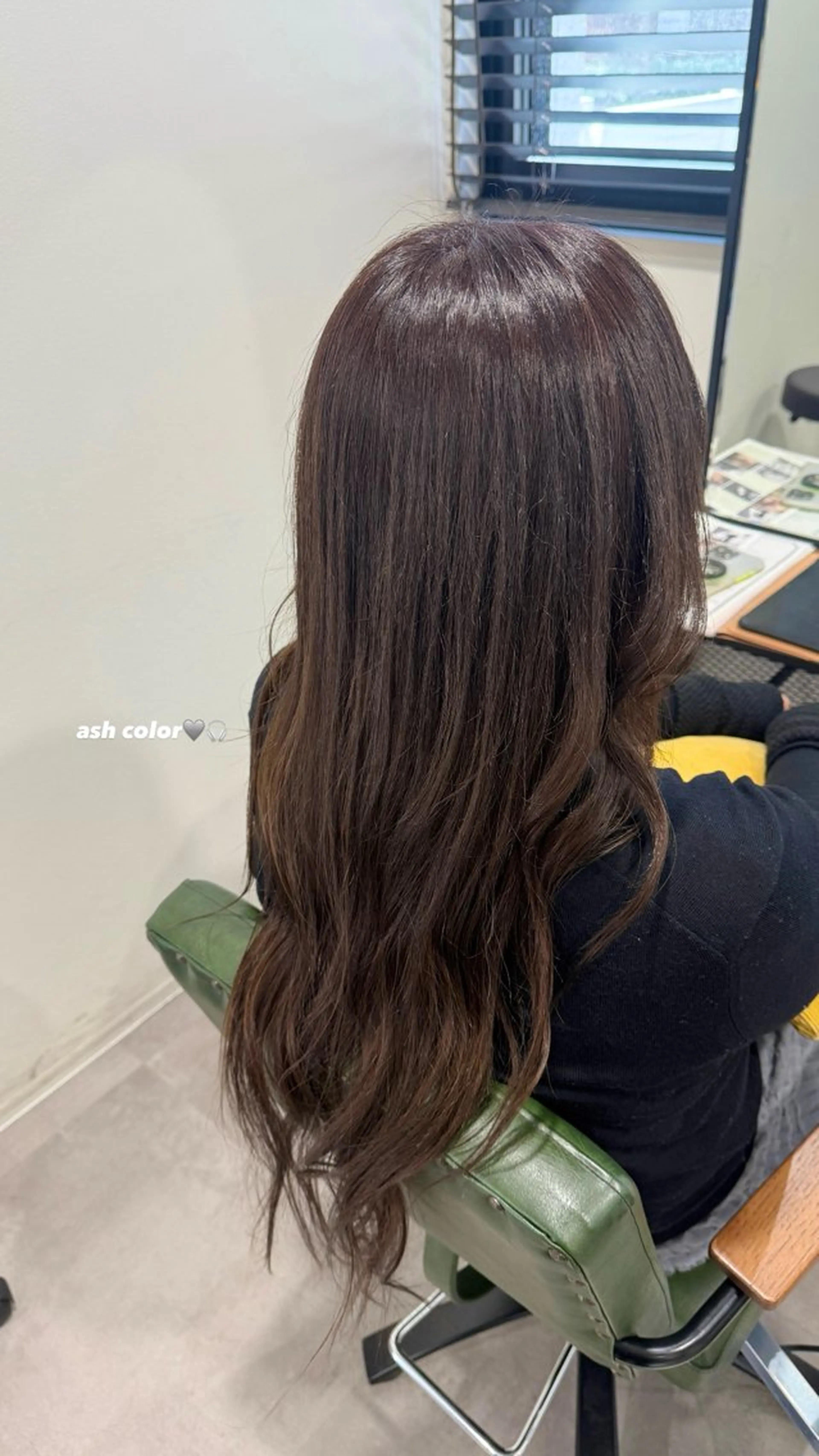 ロング ヘアカラー オリーブ🫒レイヤー /平尾/りの‎🤍のヘアスタイル