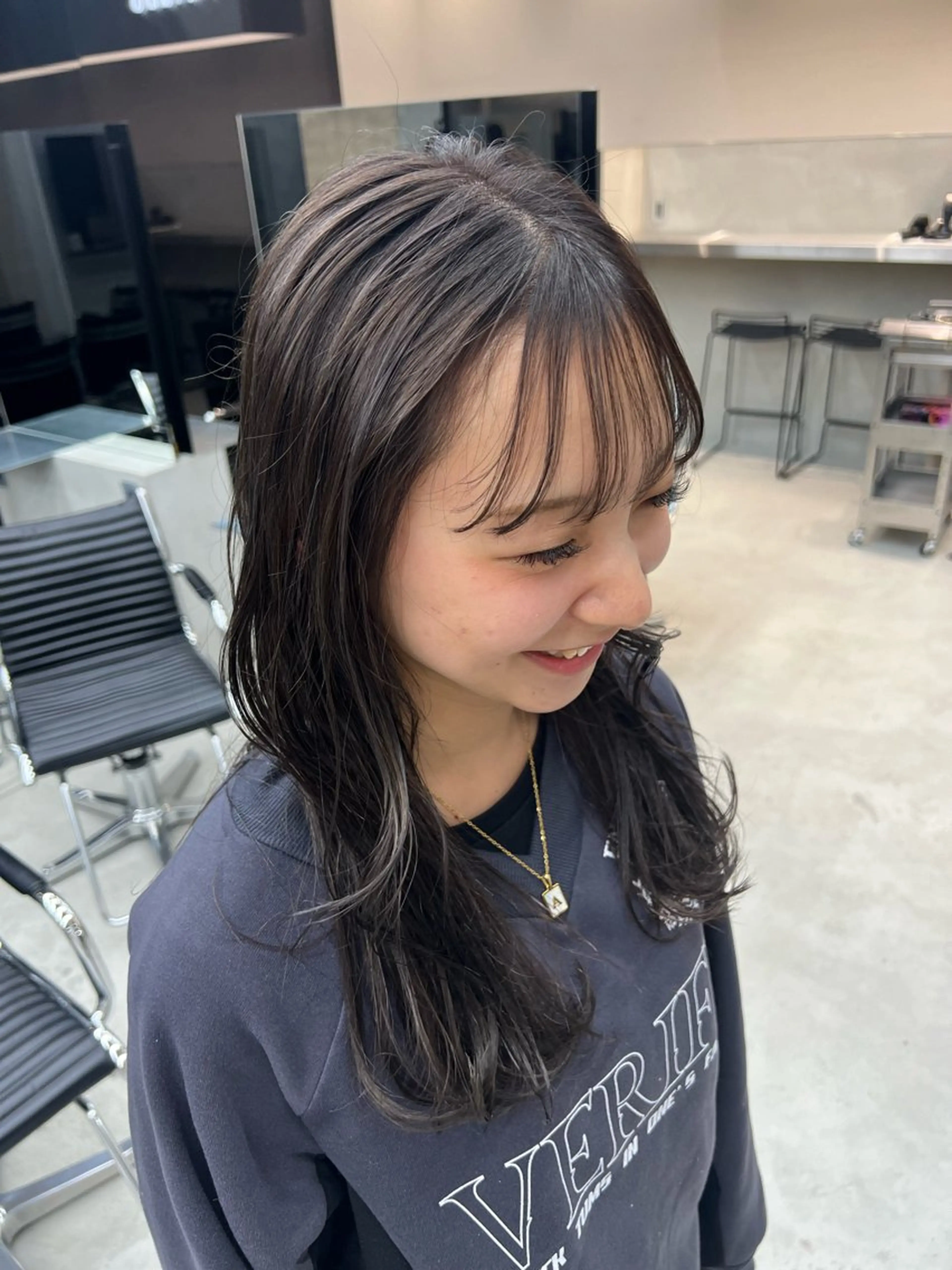 カラー 黒髪 吉沢遣人/レイヤー 艶カラー/パーマのヘアスタイル