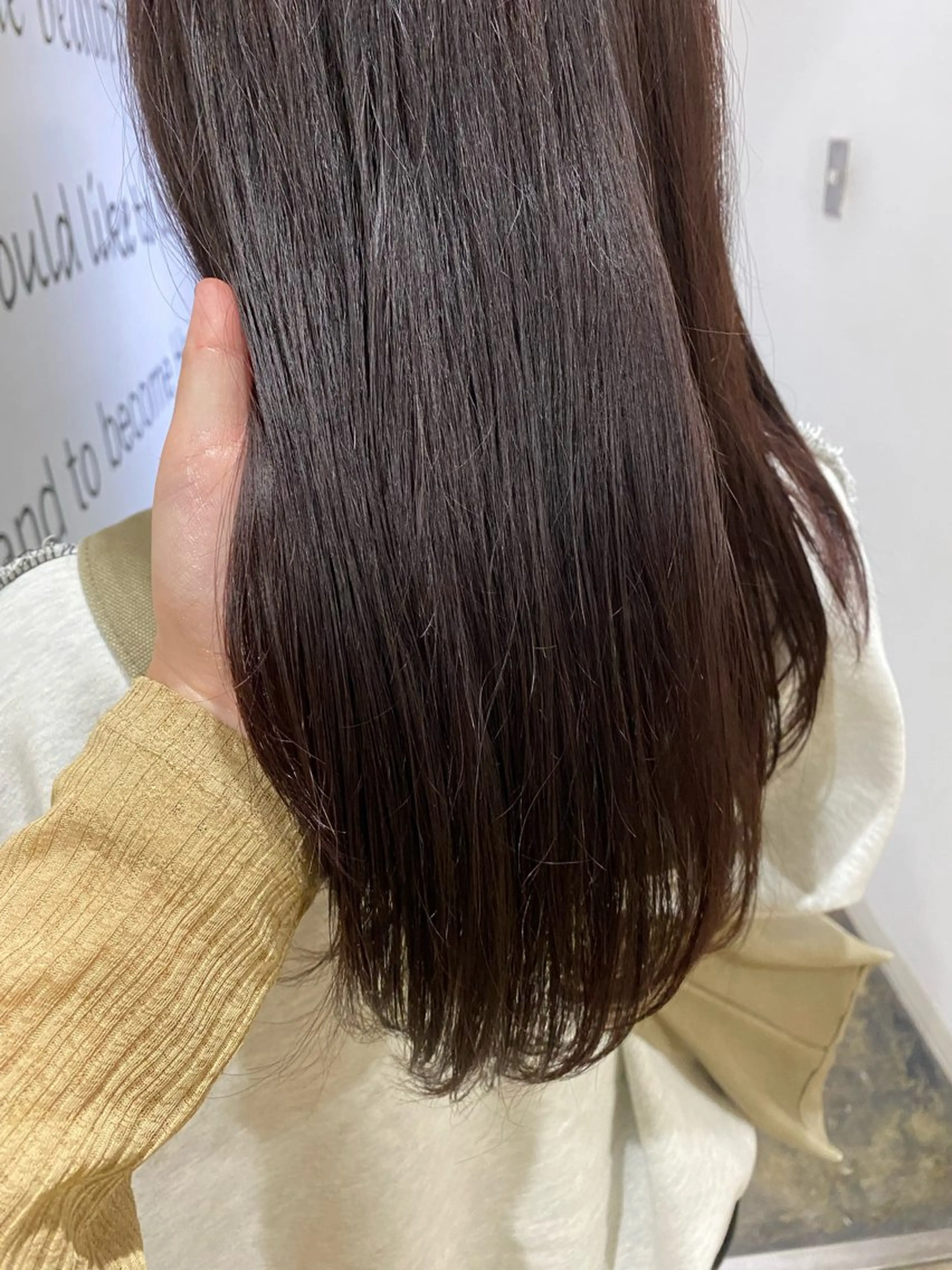 ロング カラー ヘアカラー 肌馴染みくすみカラー 花房 佑夏のヘアスタイル