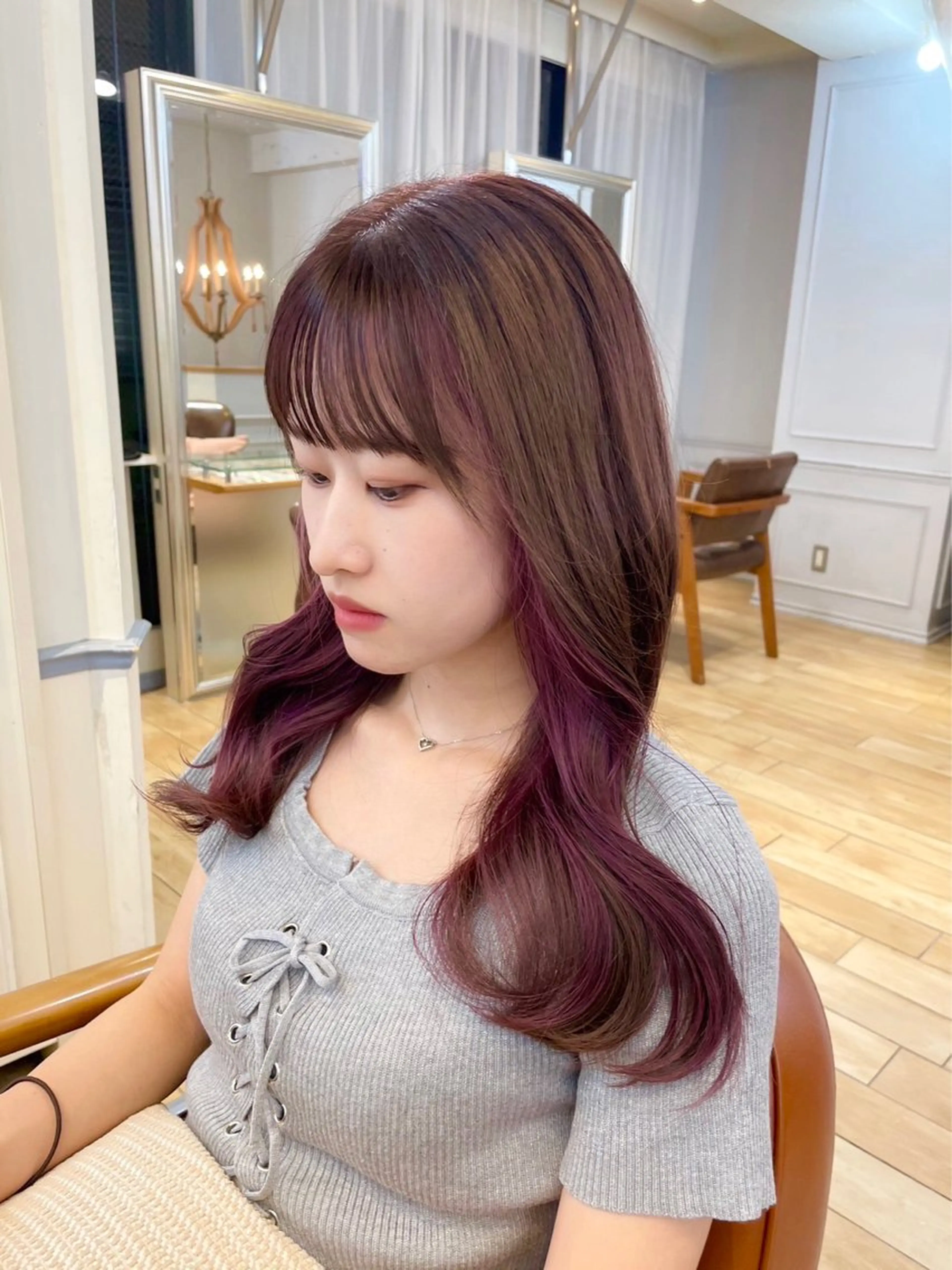 ロング カラー ラベンダーカラー ピンクカラー ピンクラベンダー 🌞塙 湧貴🌞のヘアスタイル