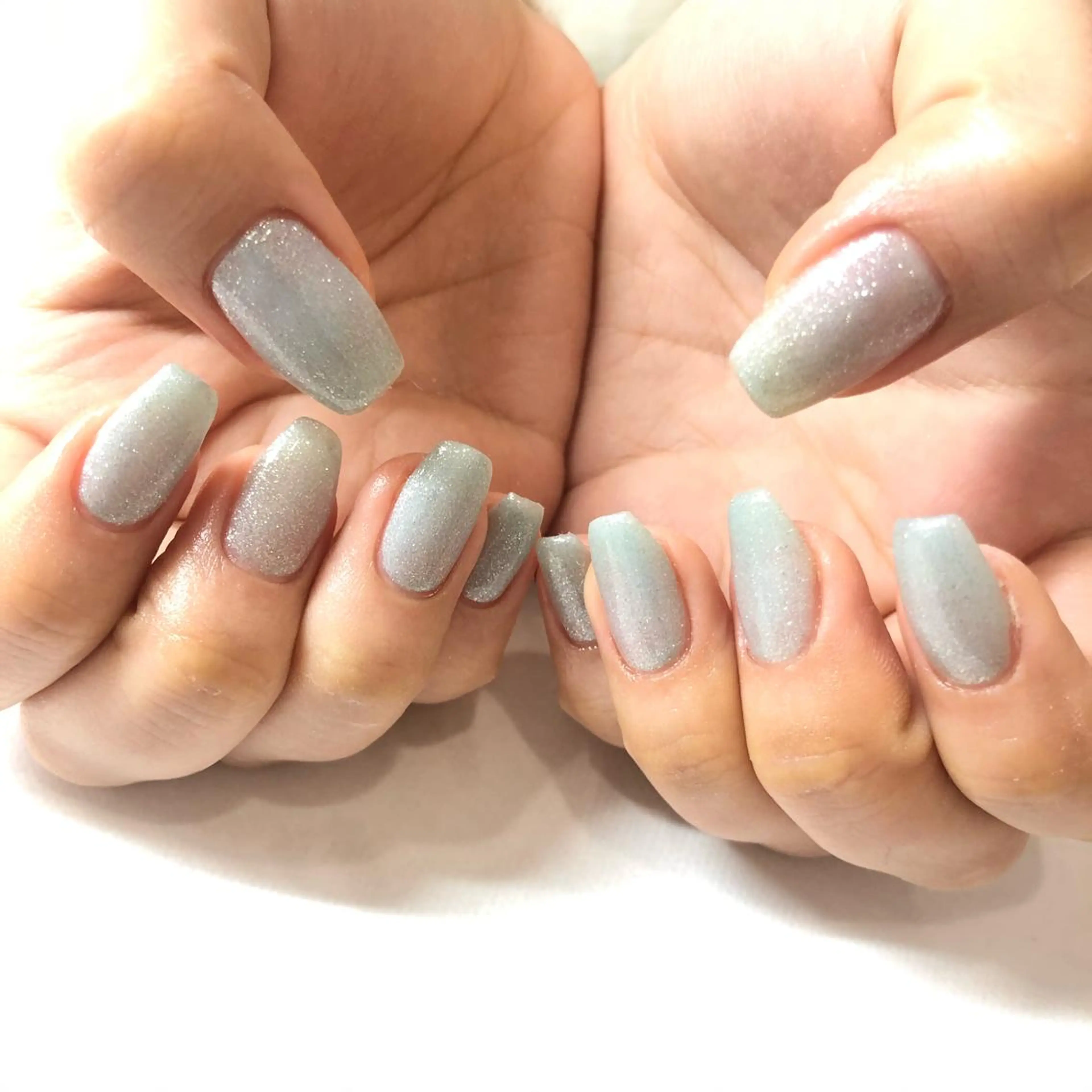 ネイル ブルー キラキラネイル ハンドネイル 🎀AYAKO 🎀中韓ネイルのネイルデザイン