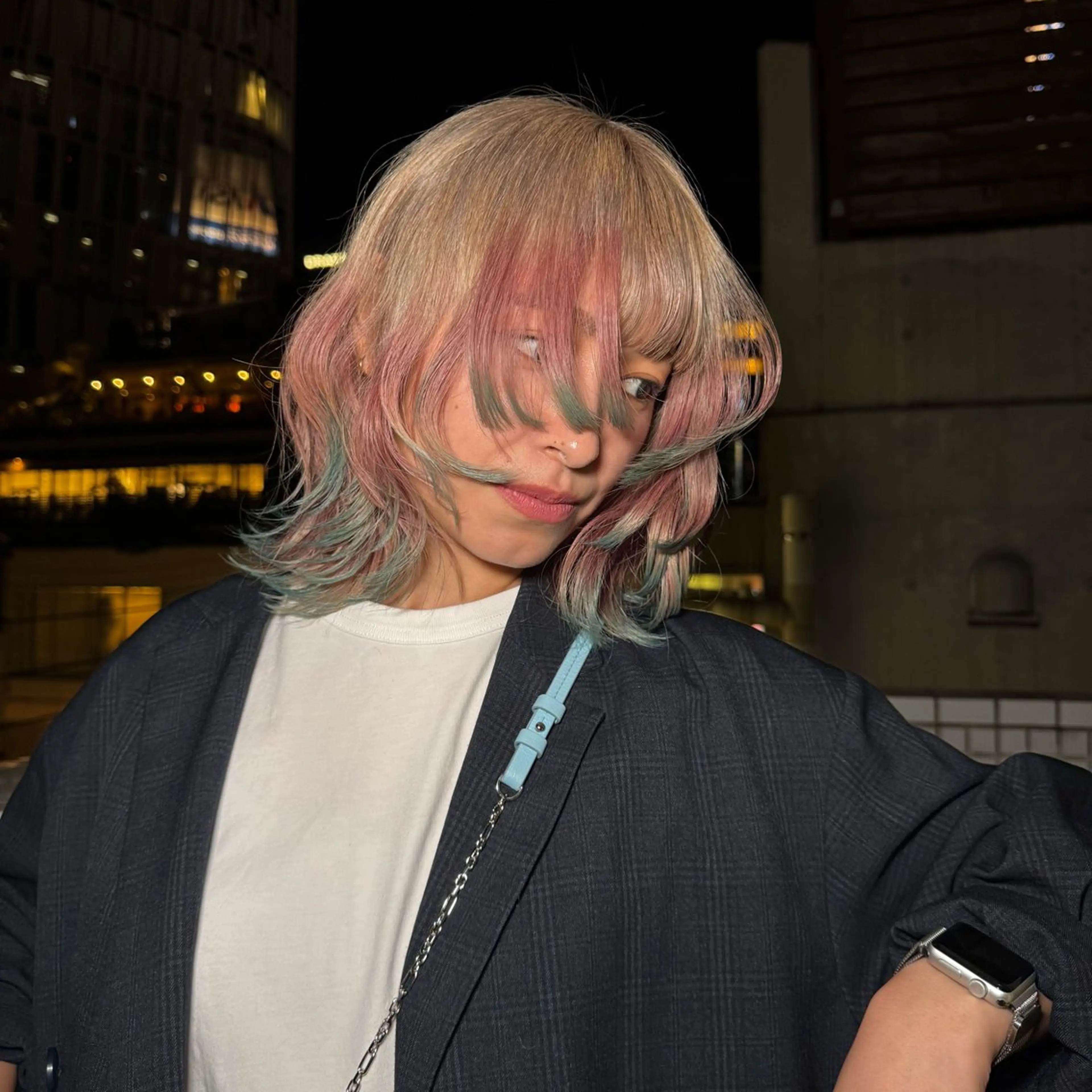 ミディアム カラー パーマ ヘアアレンジ HIROTO ・のヘアスタイル