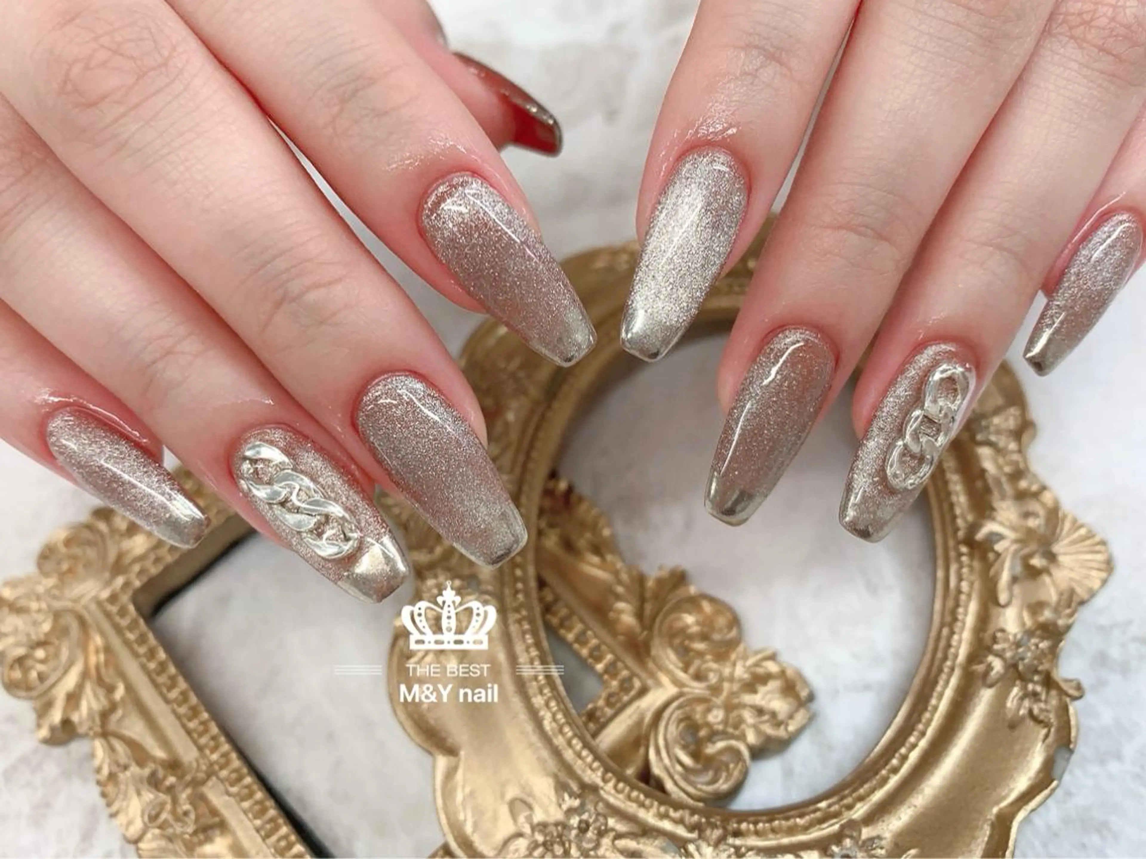 ネイル ミラーネイル ハンドネイル M&Y NailSalonのネイルデザイン