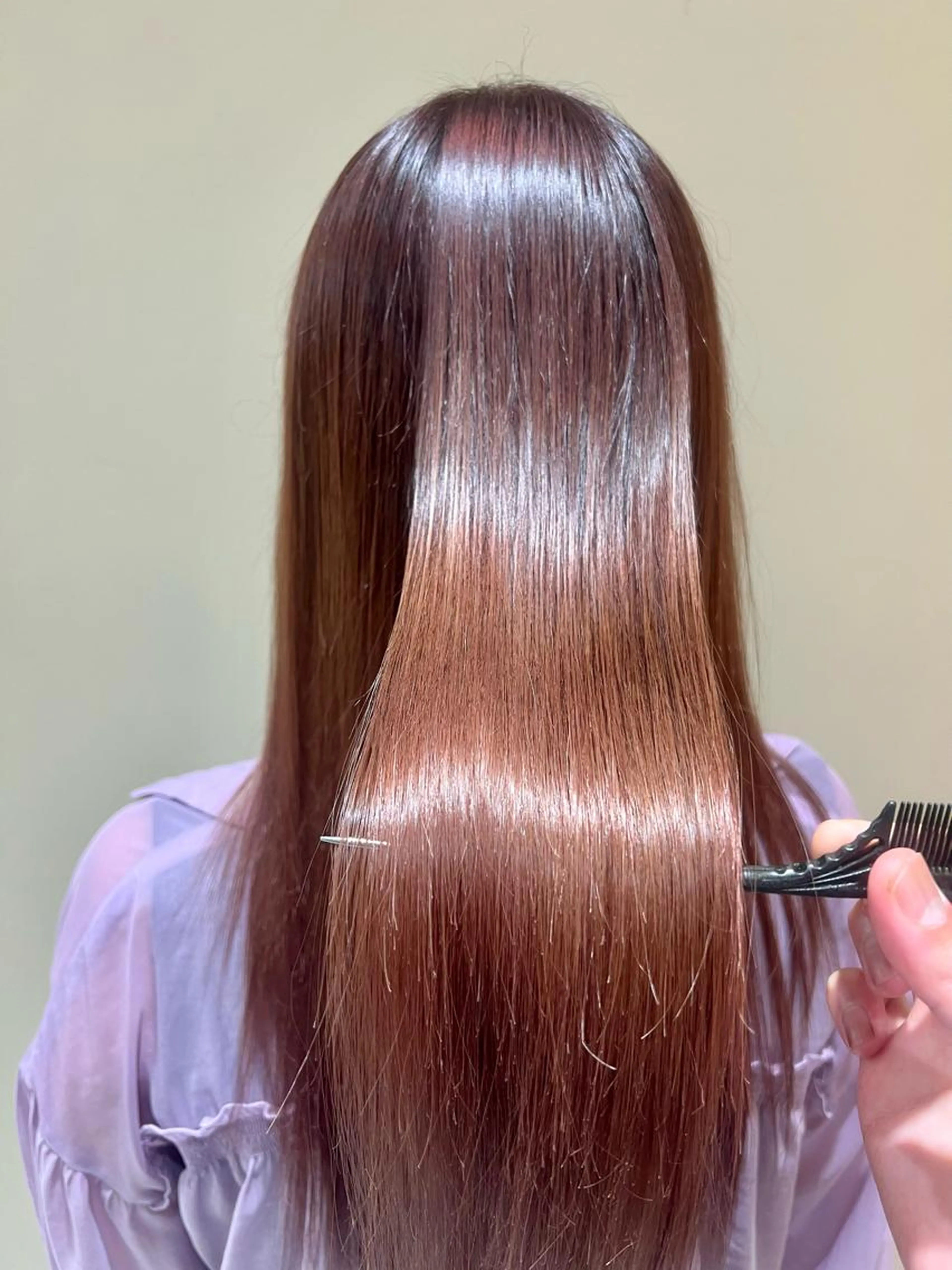 『艶カラー＋リンクトリートメント』ダメージレスカラーで艶、透明感🙆‍♀️白髪染めも⭕️の写真