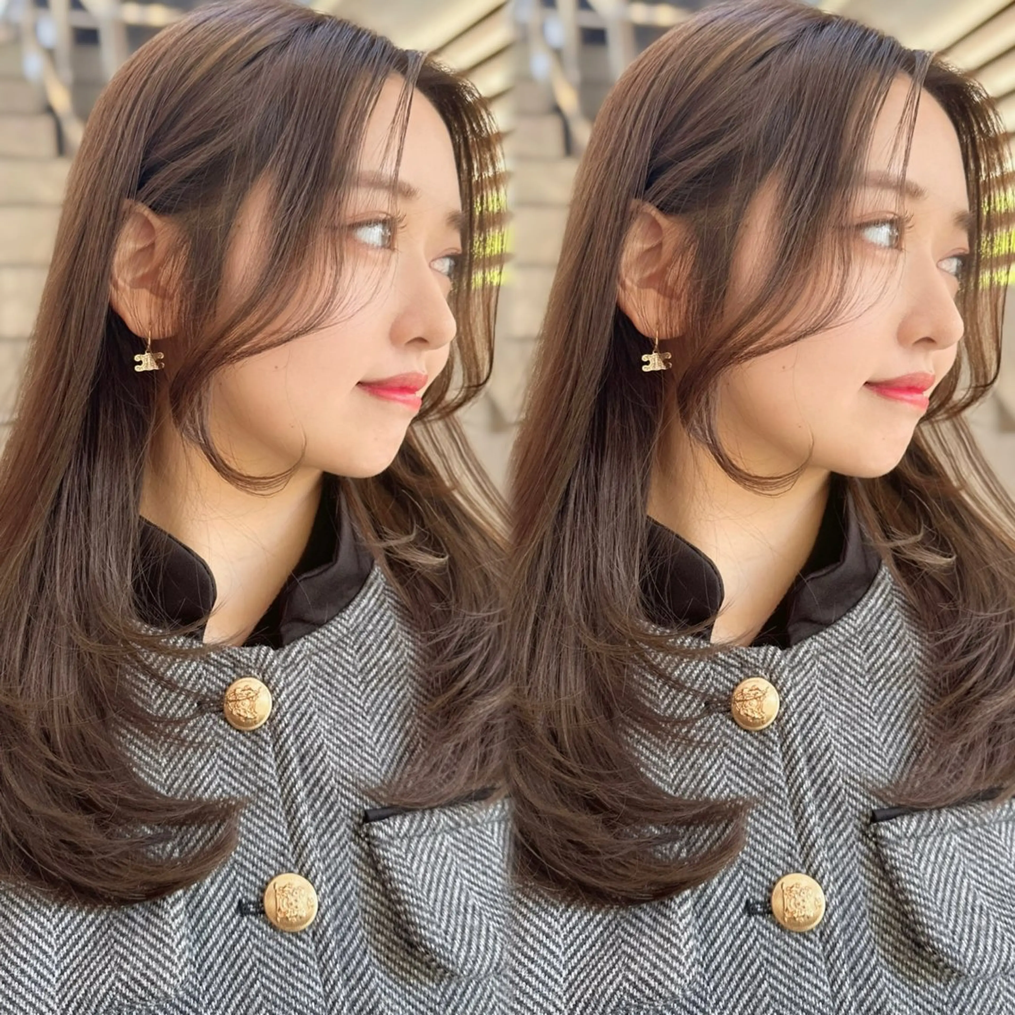 セミロング カラー カット ヘアカラー トリートメント レイヤー❣️縮毛矯正 川村利幸のヘアスタイル