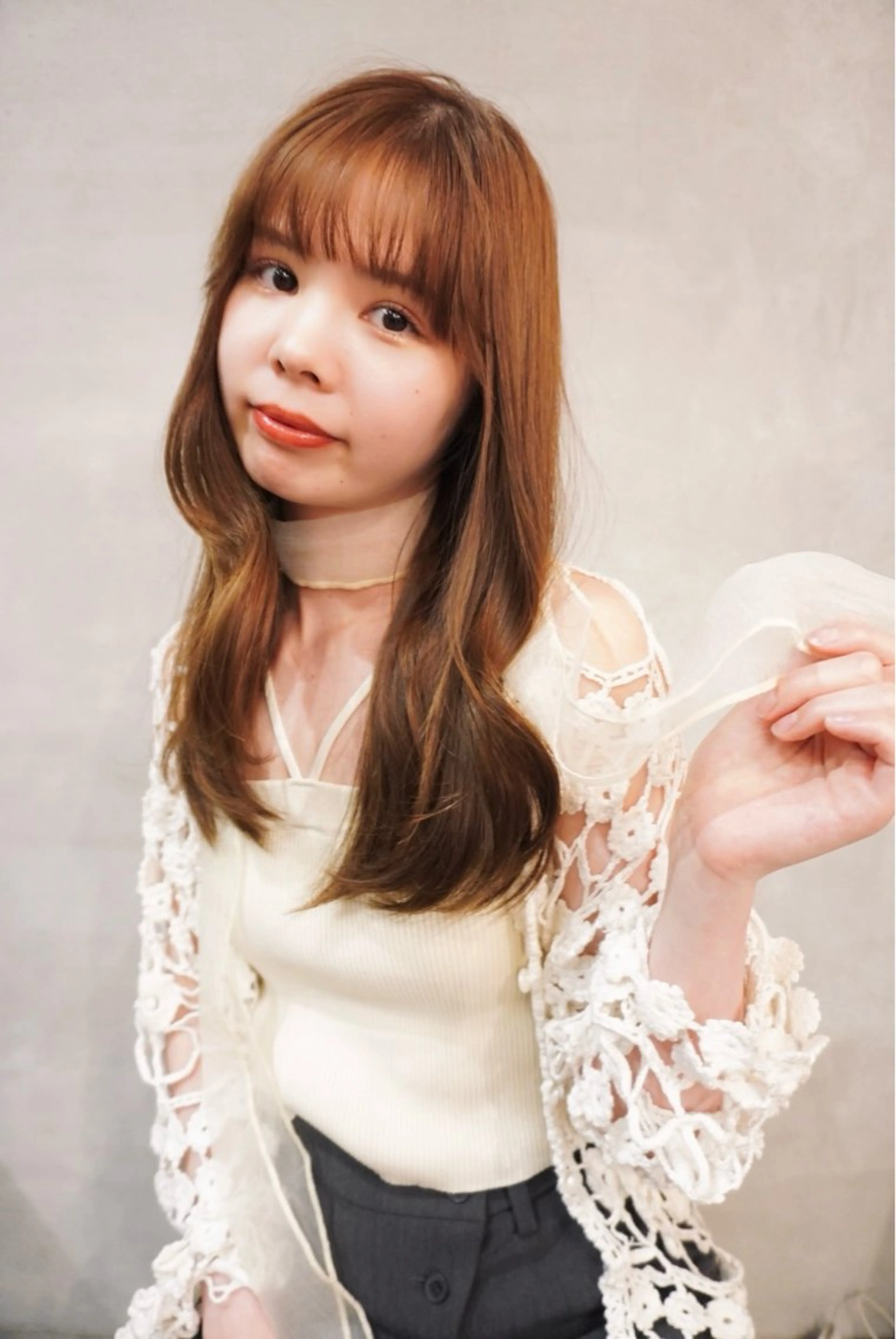 セミロング 髪質改善 カット ヘアカラー トリートメント hale所属・hale airiのヘアスタイル