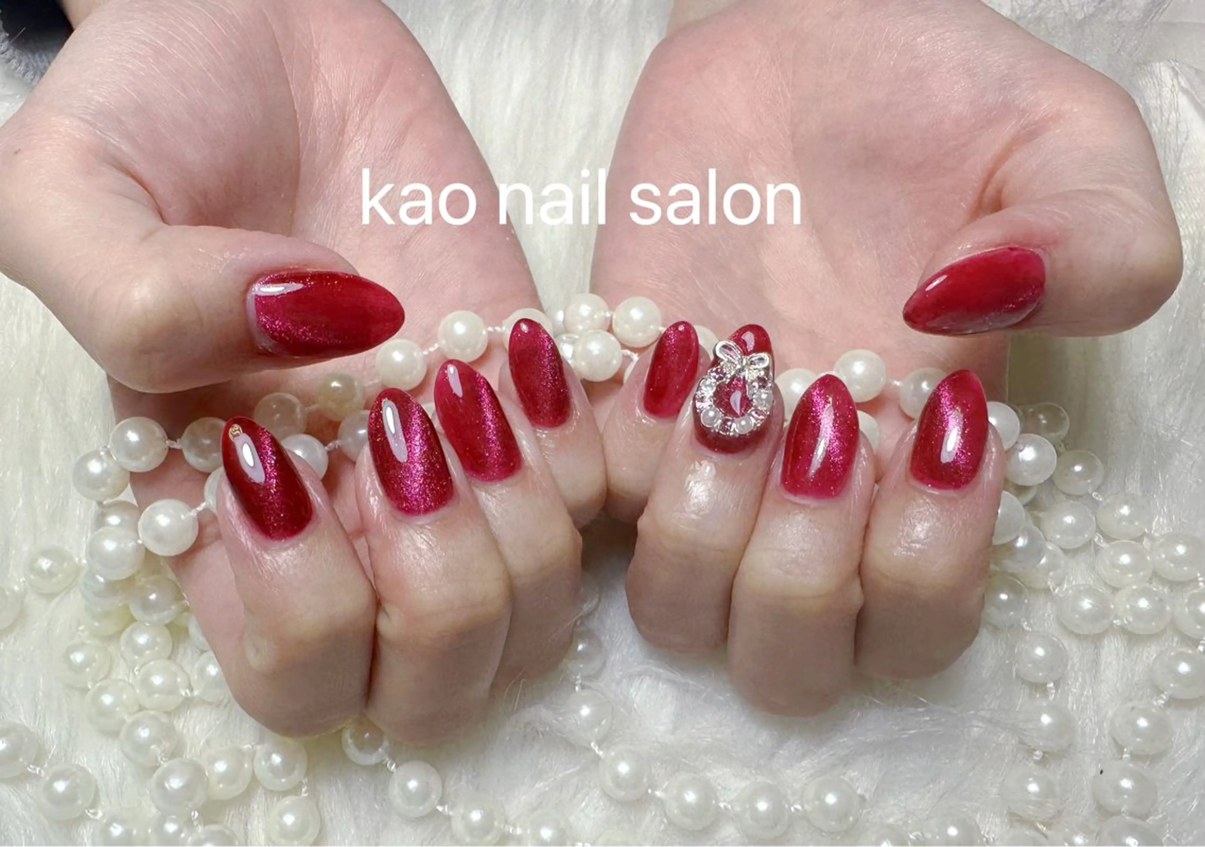 ネイル ハンドネイル kao nail マグネット/長さだしのネイルデザイン