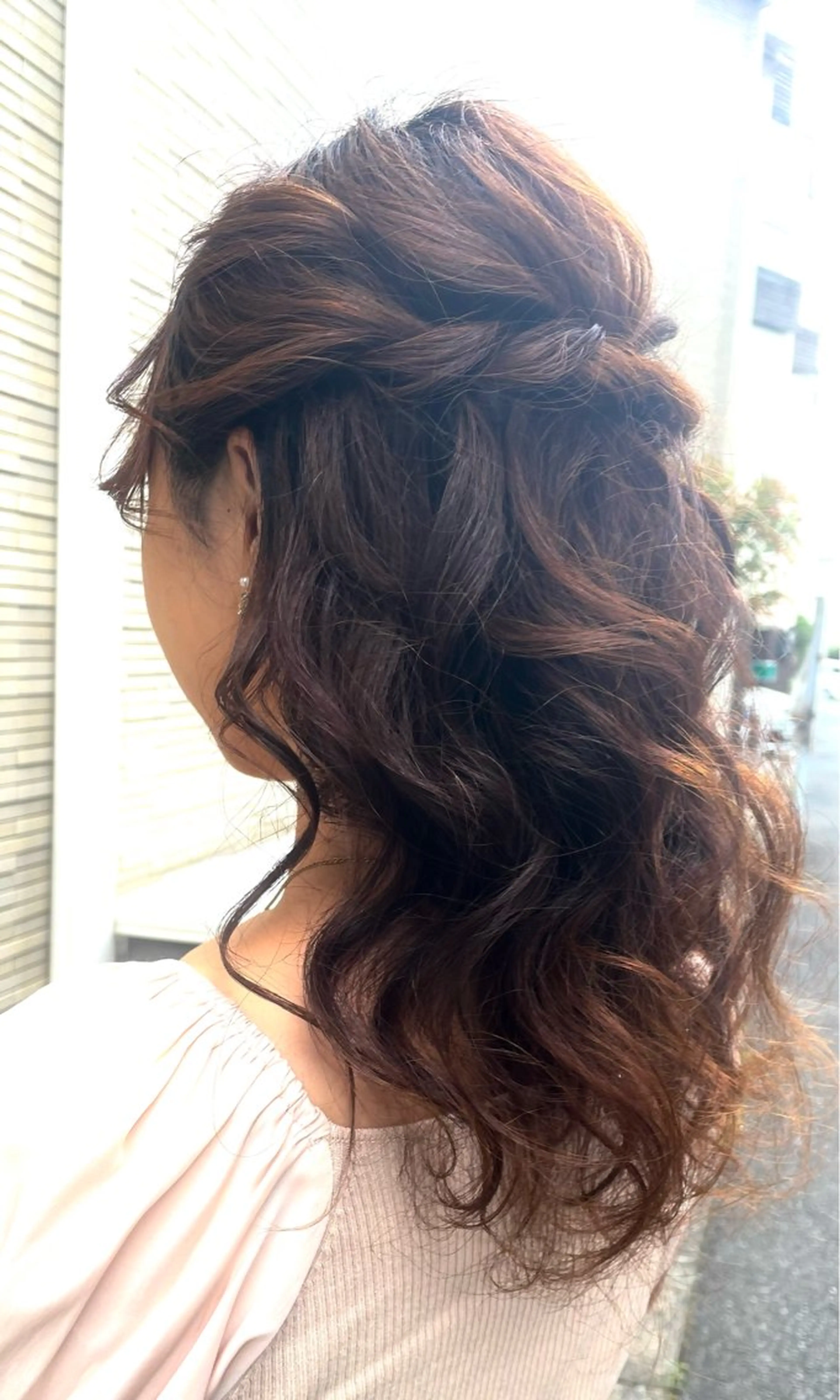 ロング ヘアアレンジ ハーフアップ hair room   a-to所属・Suzuki gakutoのヘアスタイル