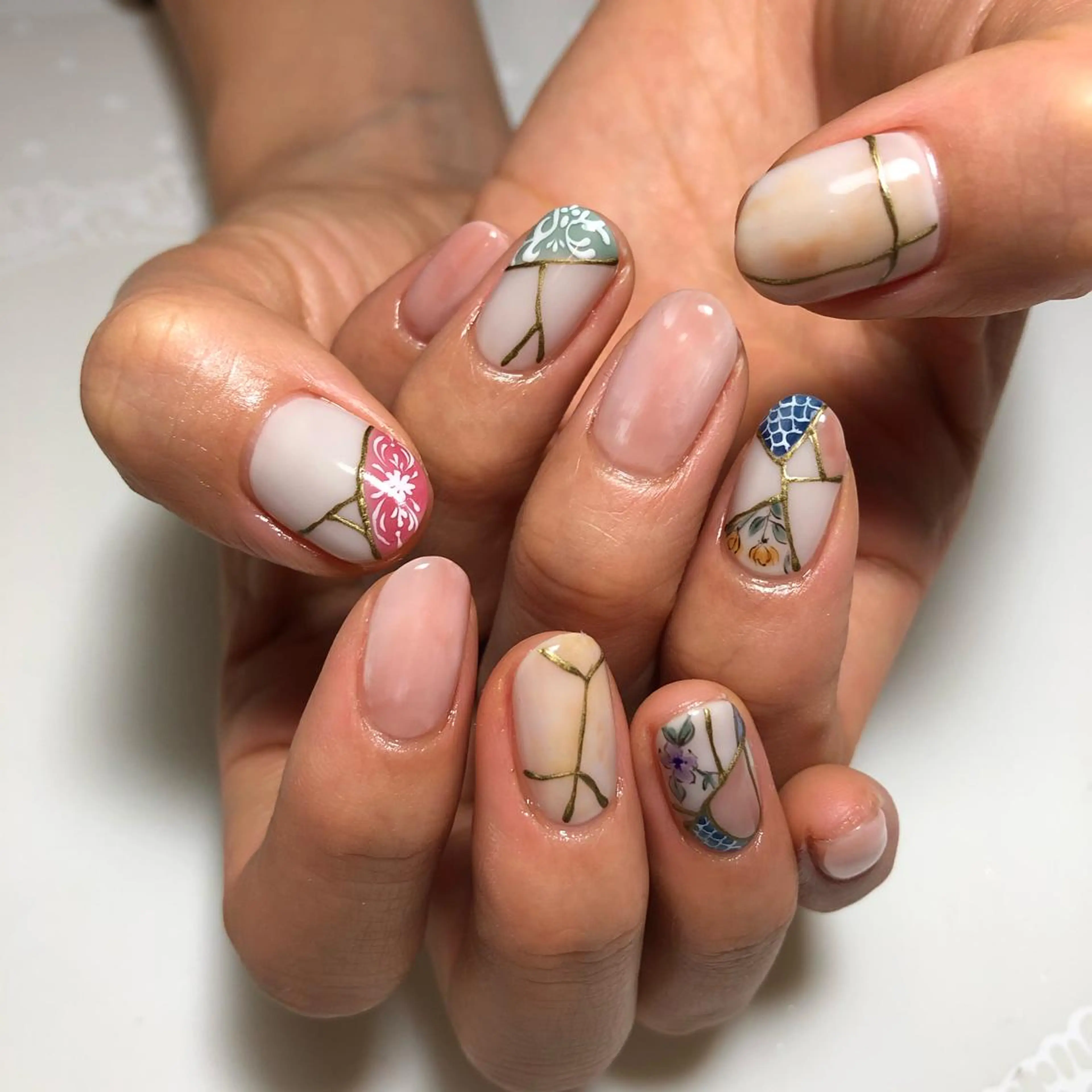ネイル ニュアンスネイル ハンドネイル g-up nail所属・米田 律子のネイルデザイン