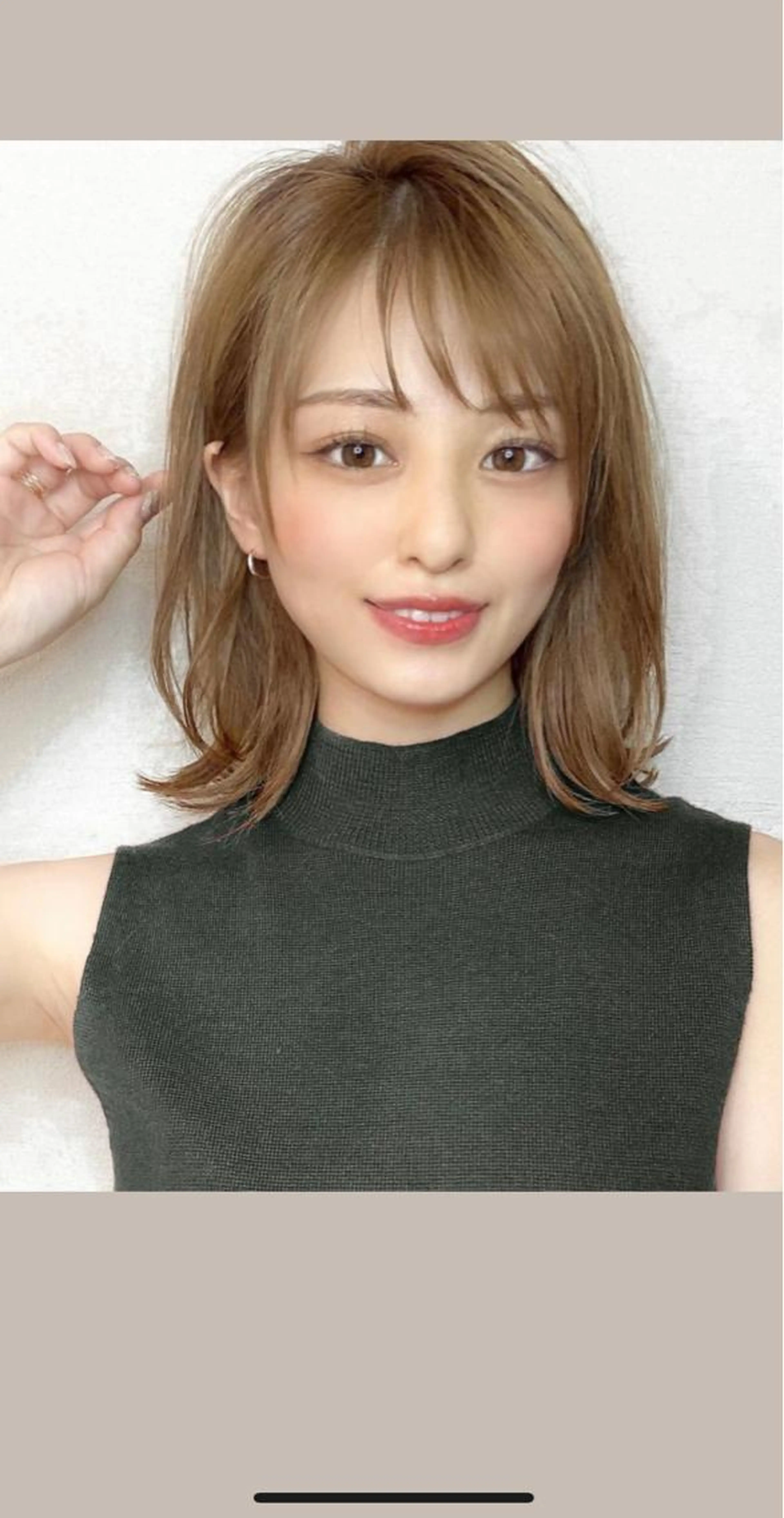 前髪カットの写真