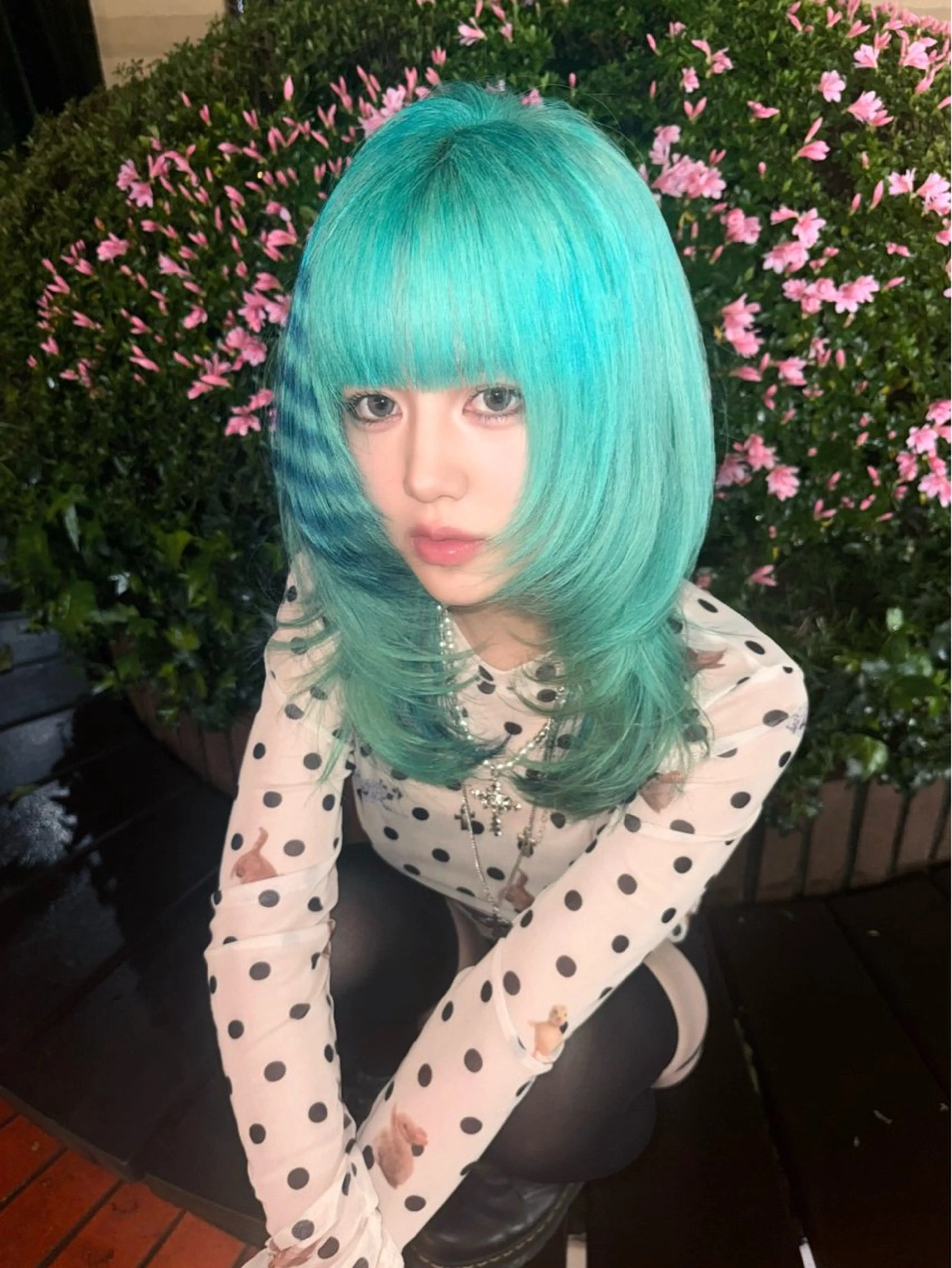 ロング カラー ヘアカラー トリートメント ヘアセット HARUNA/原宿/ デザイン/カットのヘアスタイル