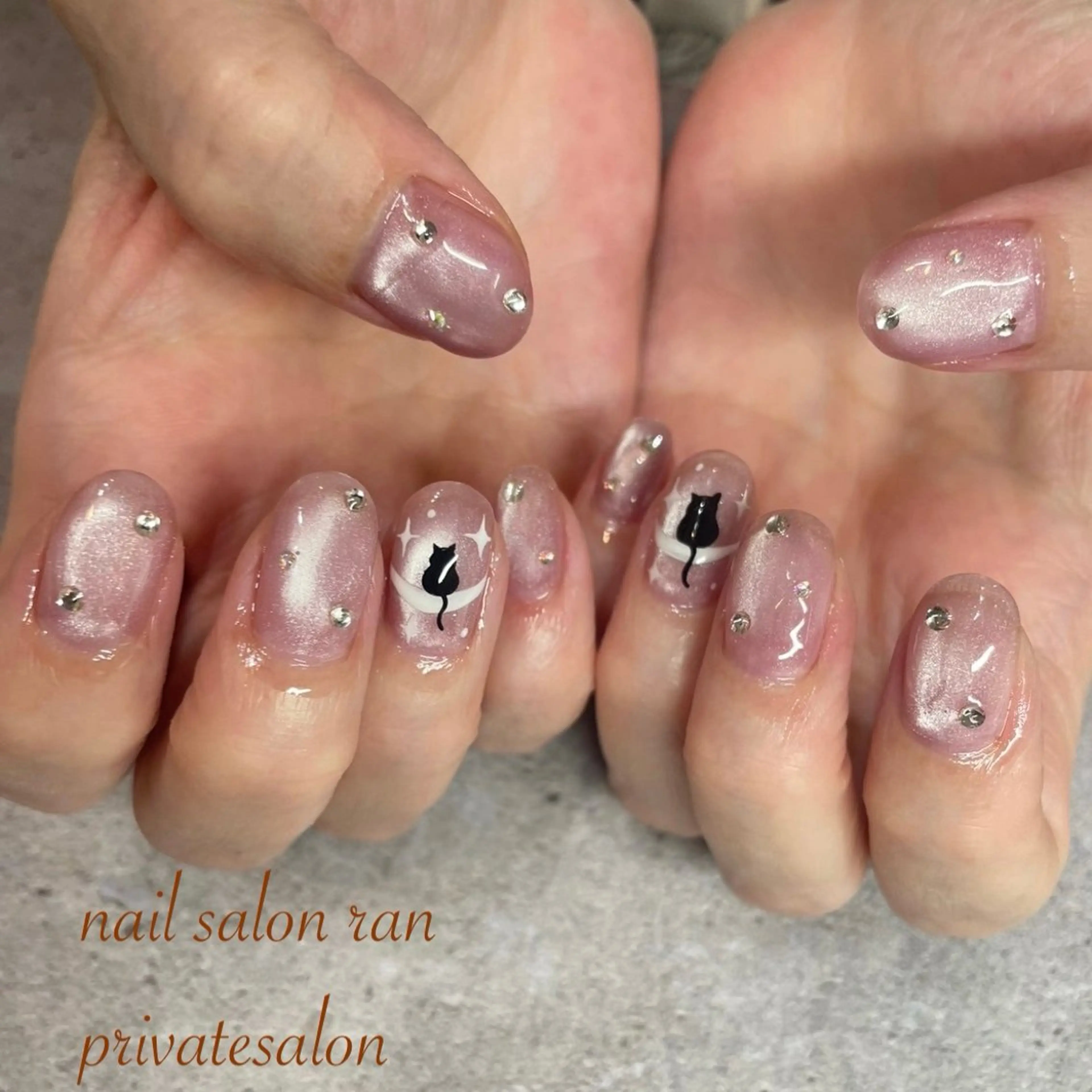 ネイル アートネイル マグネットネイル ハンドネイル ハンドケア nailsalon ranのネイルデザイン