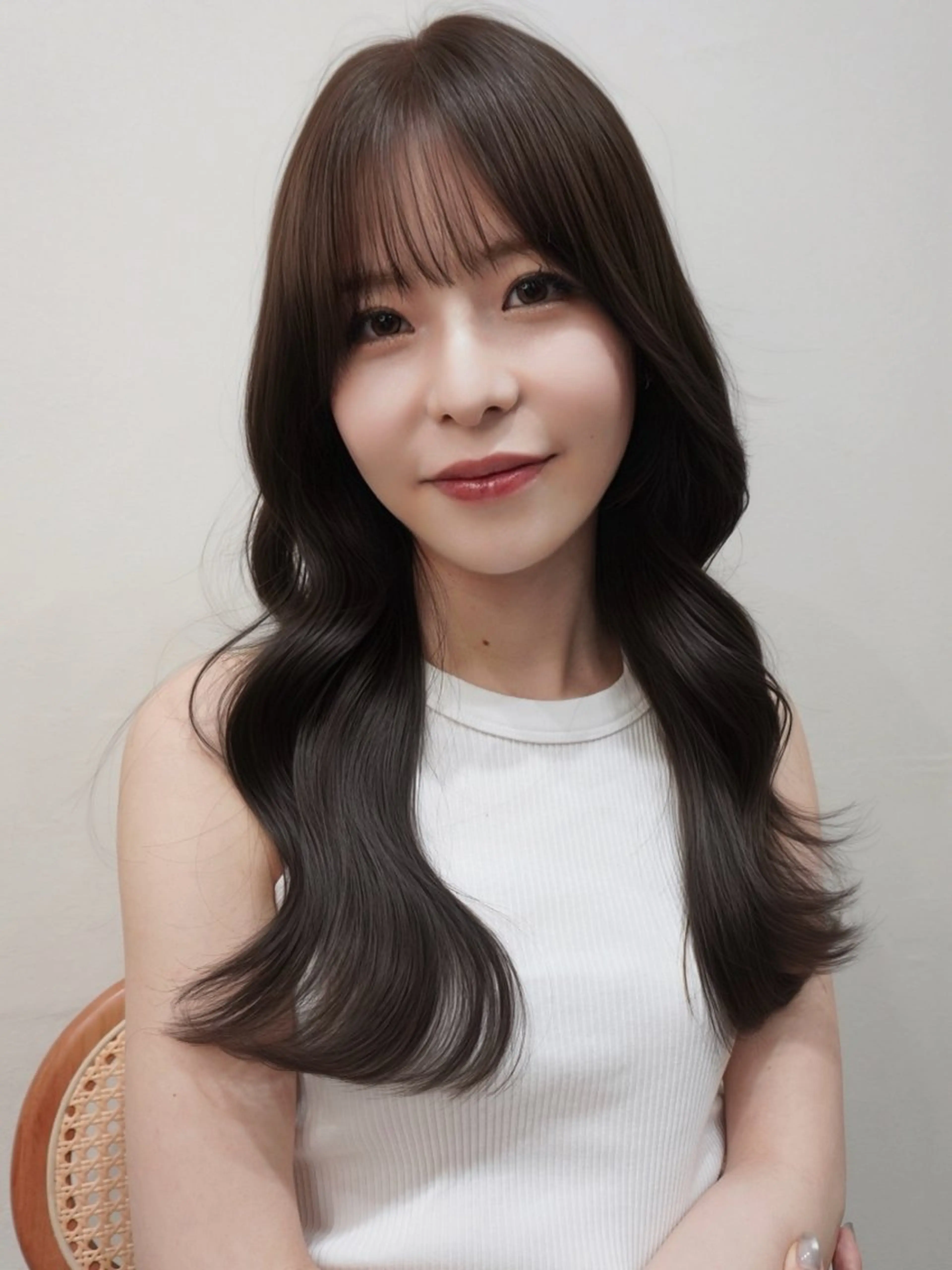 ロング コテ巻き/パーマ/艶 透明感/荻原凜太郎のヘアスタイル