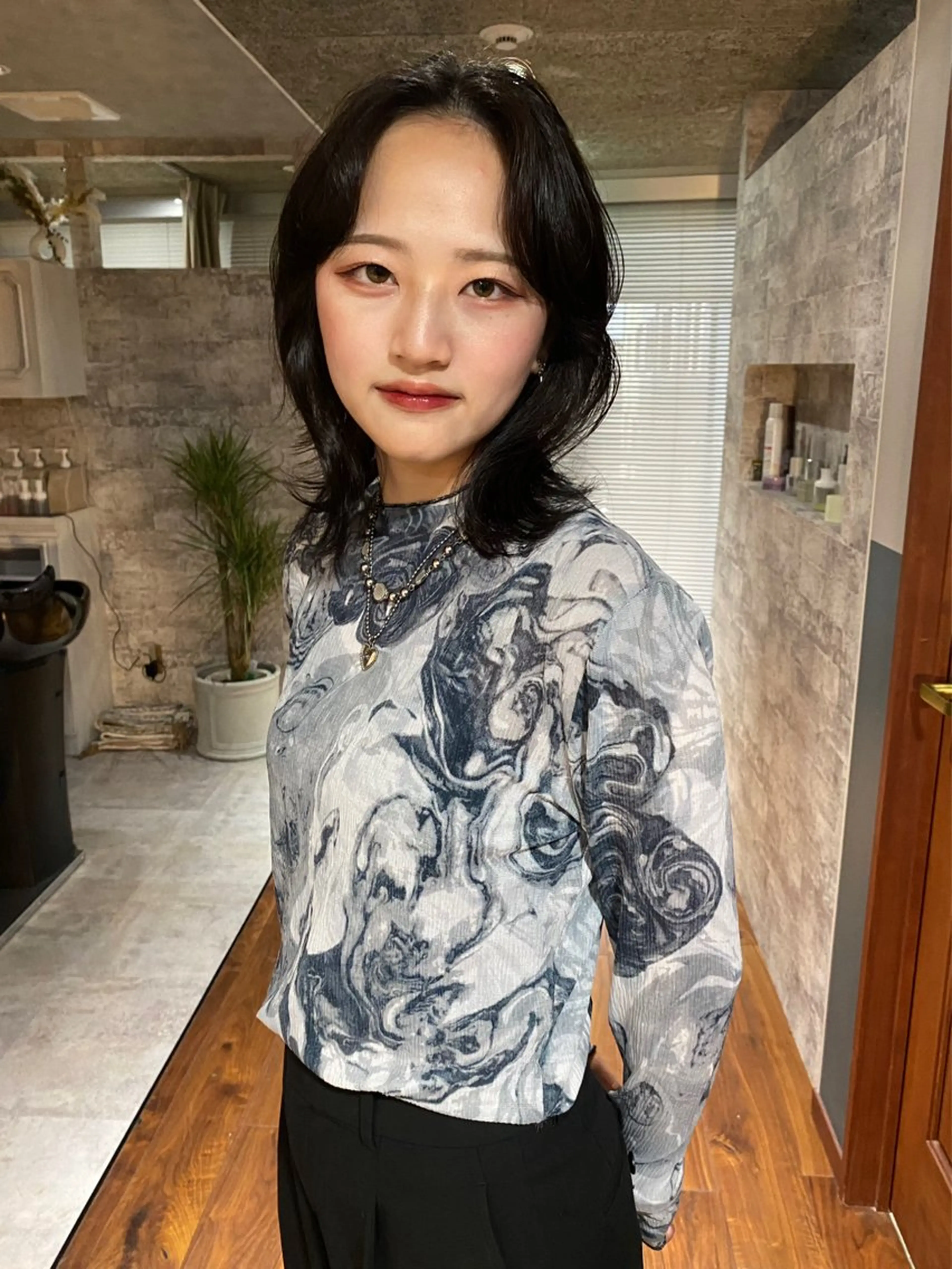 ミディアム カラー 似合わせカット カット ヘアカラー トリートメント mai / linoah˚✧のヘアスタイル