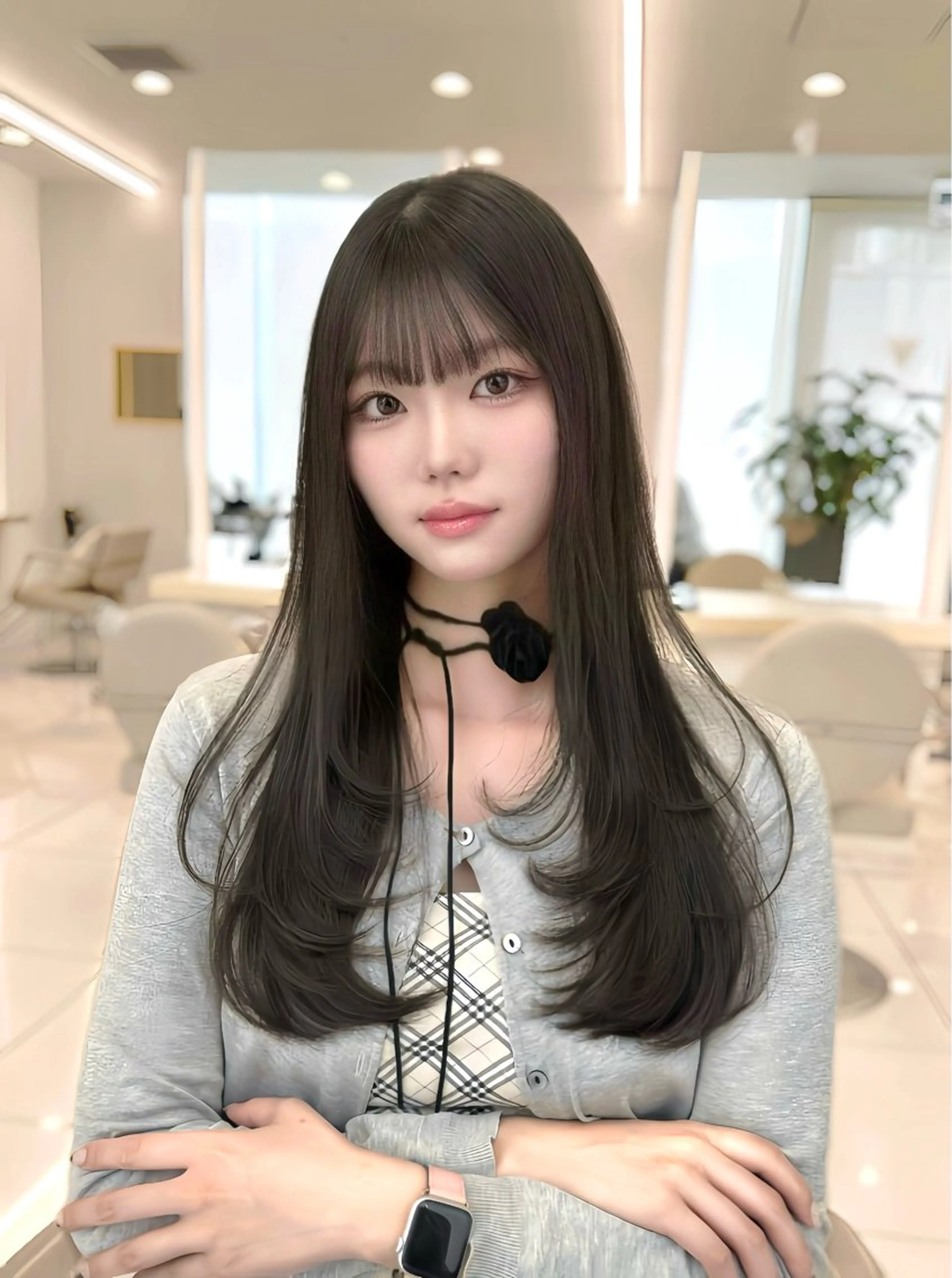 ロング カラー 透明感カラー レイヤーカット カット ヘアカラー 似合わせ/レイヤー /顔まわり/池田歩樹のヘアスタイル