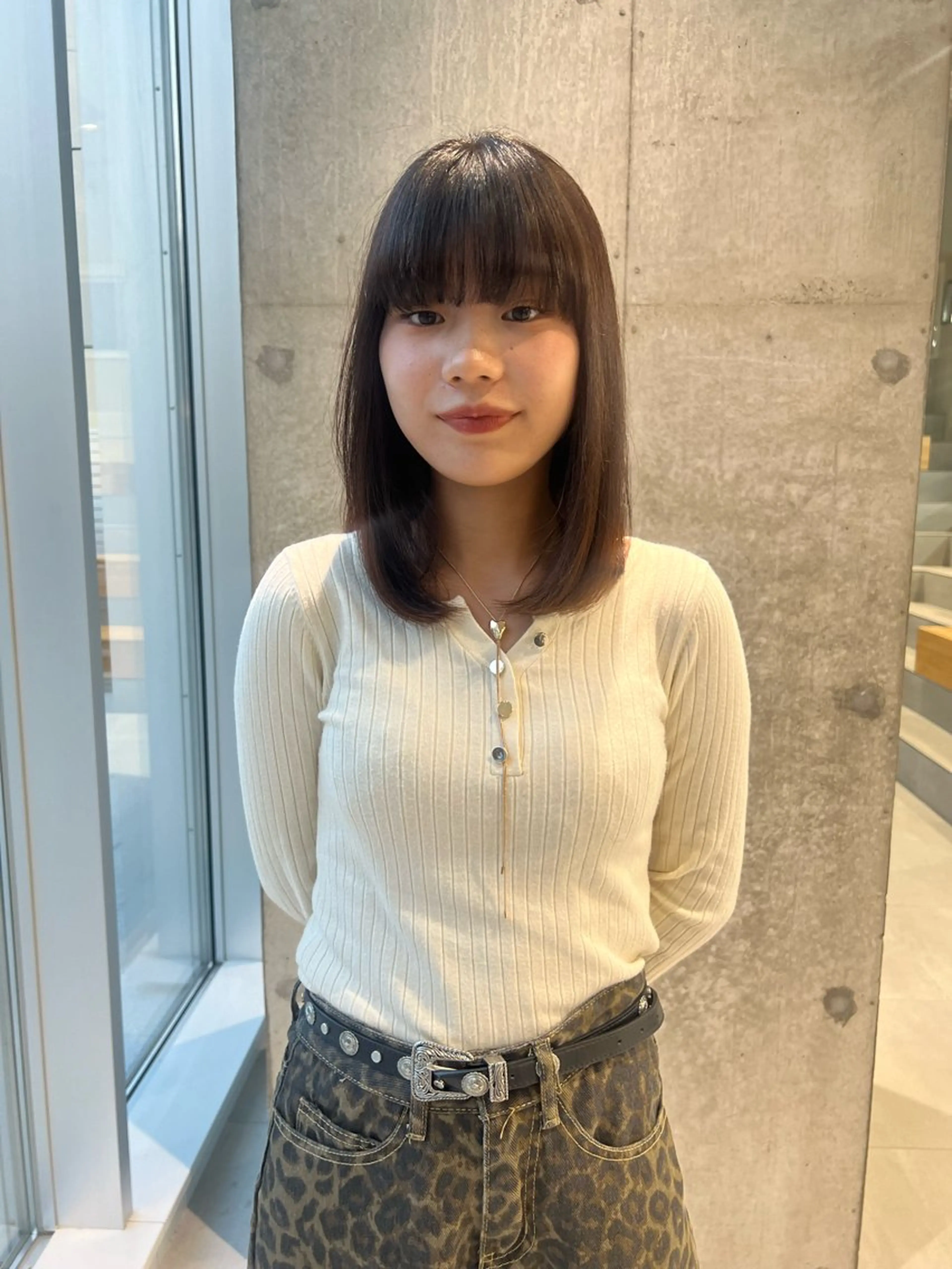 ミディアム 髪質改善 トリートメント カット トリートメント 吉沢遣人/レイヤー 艶カラー/パーマのヘアスタイル