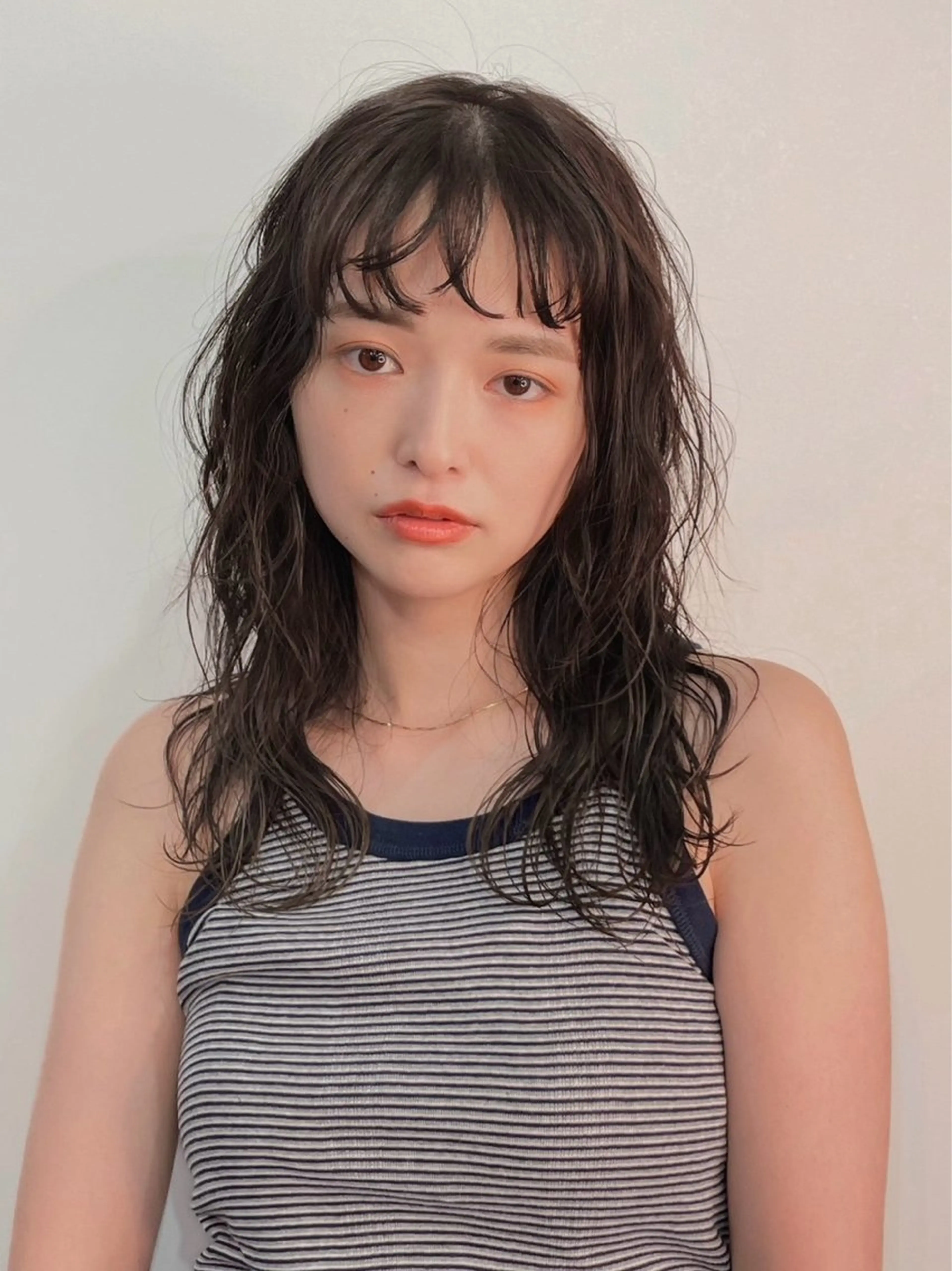 セミロング パーマ セミロングパーマ カット パーマ トリートメント レイヤーパーマ＊ 顔まわり似合わせのヘアスタイル