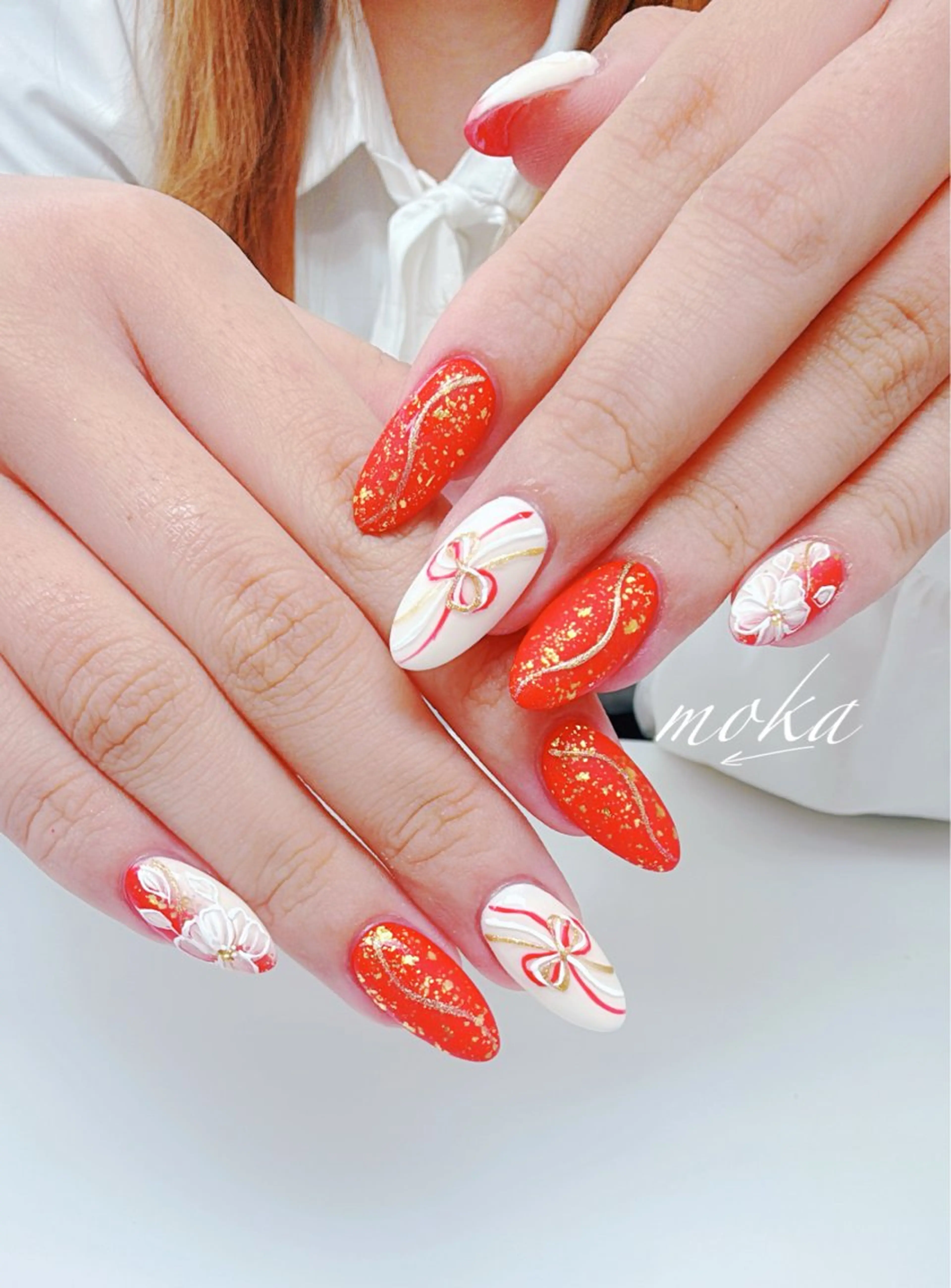 ネイル ハンドネイル ハンドケア 胡蝶蘭レディースサロ ンNailMOKAのネイルデザイン