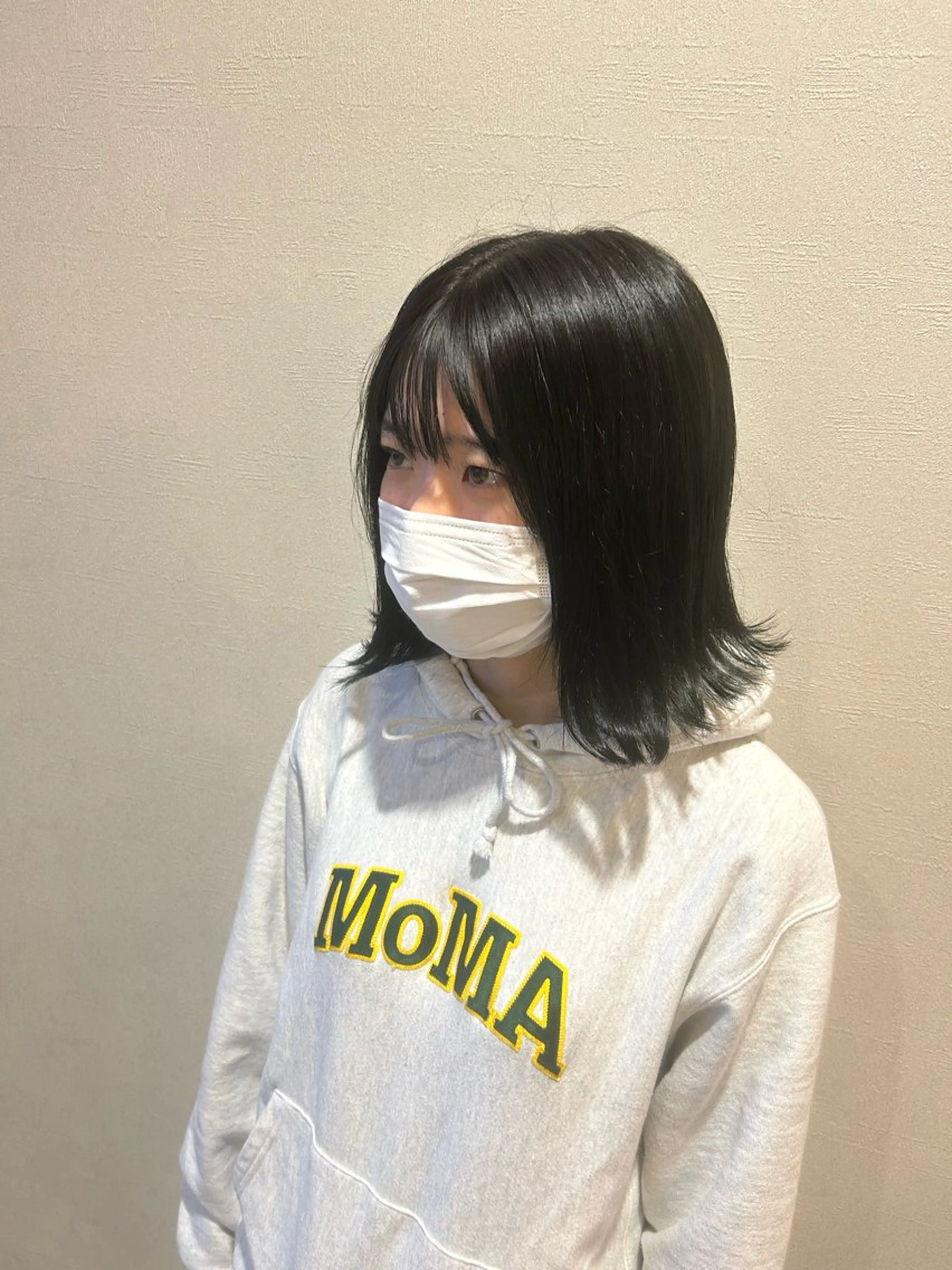 ミディアム カラー 黒髪 SUGAR/ソウ モデル募集中‼︎のヘアスタイル