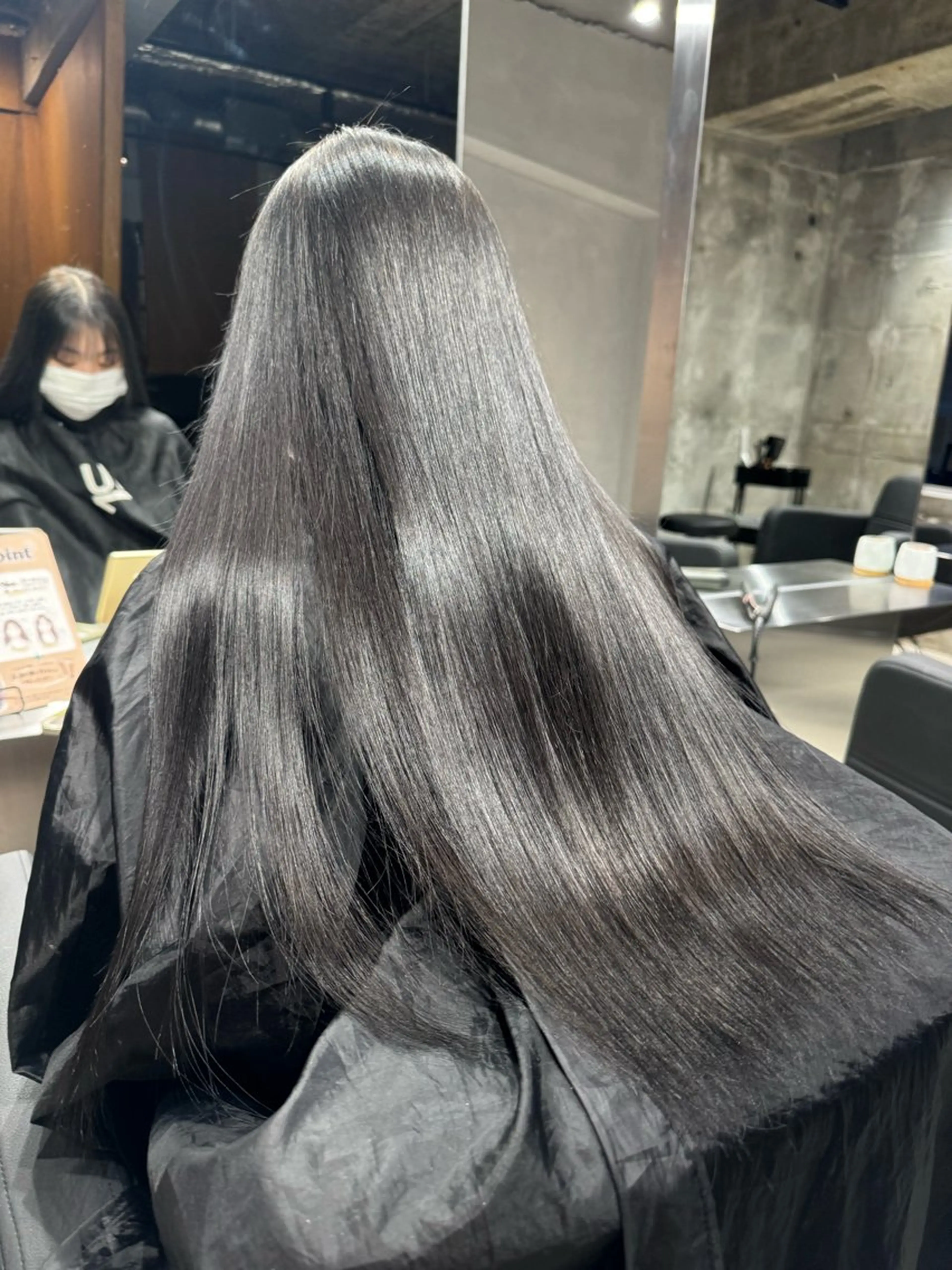 ロング 髪質改善 カット 縮毛矯正 トリートメント タナカ レイのヘアスタイル