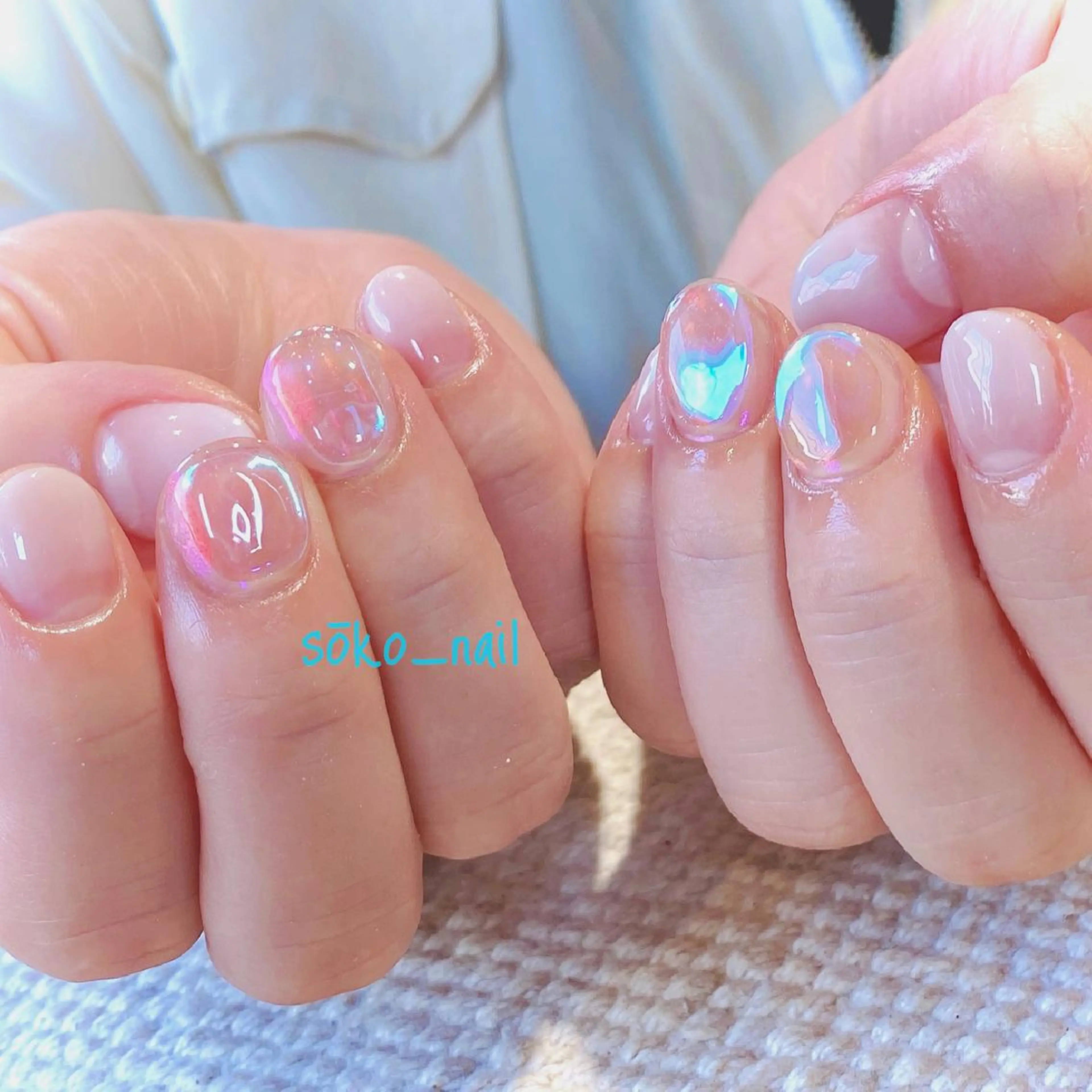 ネイル 氷ネイル・うるうるネイル sōko Hair&Nail Salon所属・megu  / sōko nailのネイルデザイン