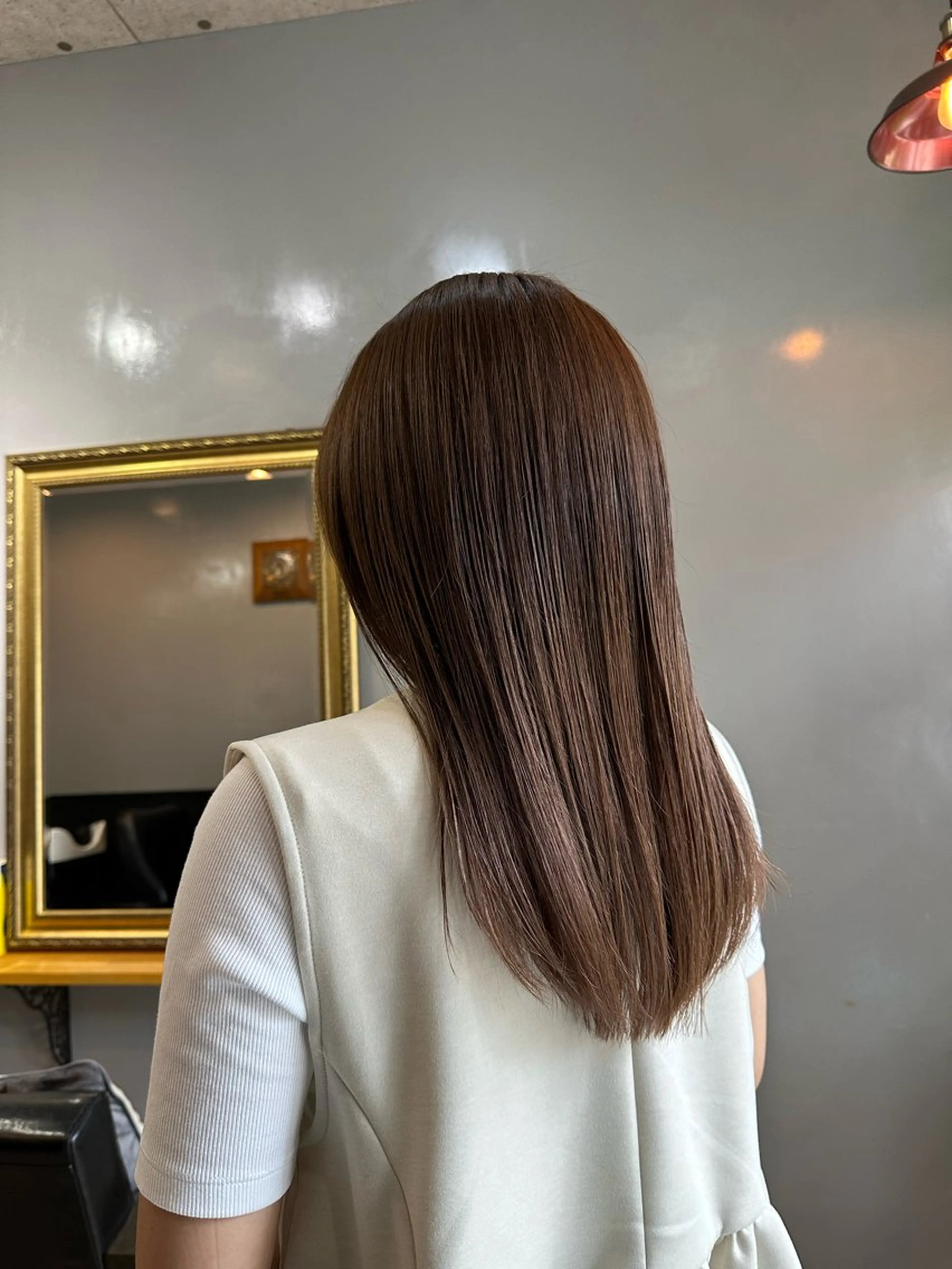 セミロング カラー 渡辺俊介 暗髪カラー /美髪矯正/髪質改善のヘアスタイル