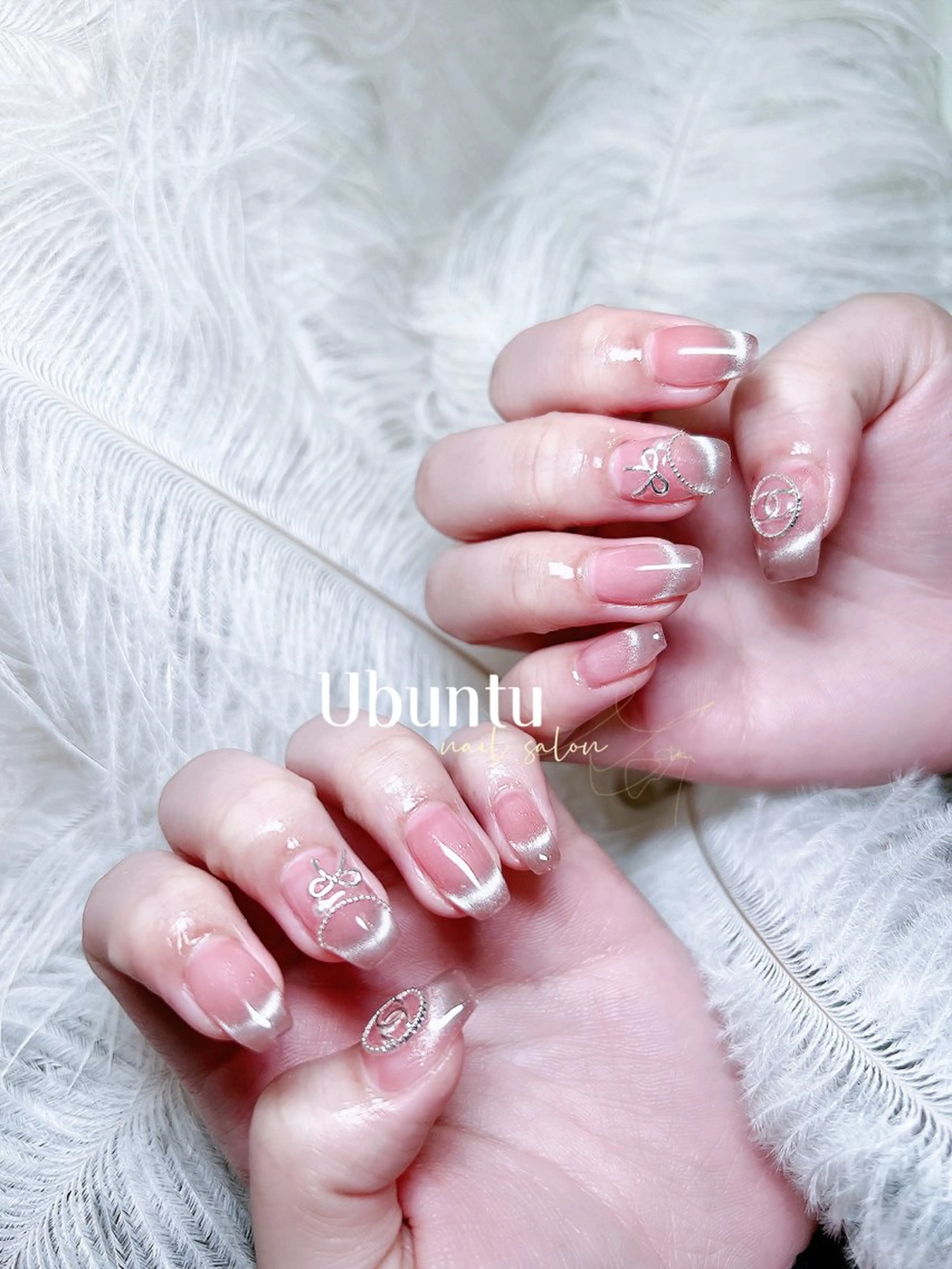 ネイル マグネットネイル ワンホンネイル ハンドネイル Ubuntu🎀 ネイルサロン✨のネイルデザイン