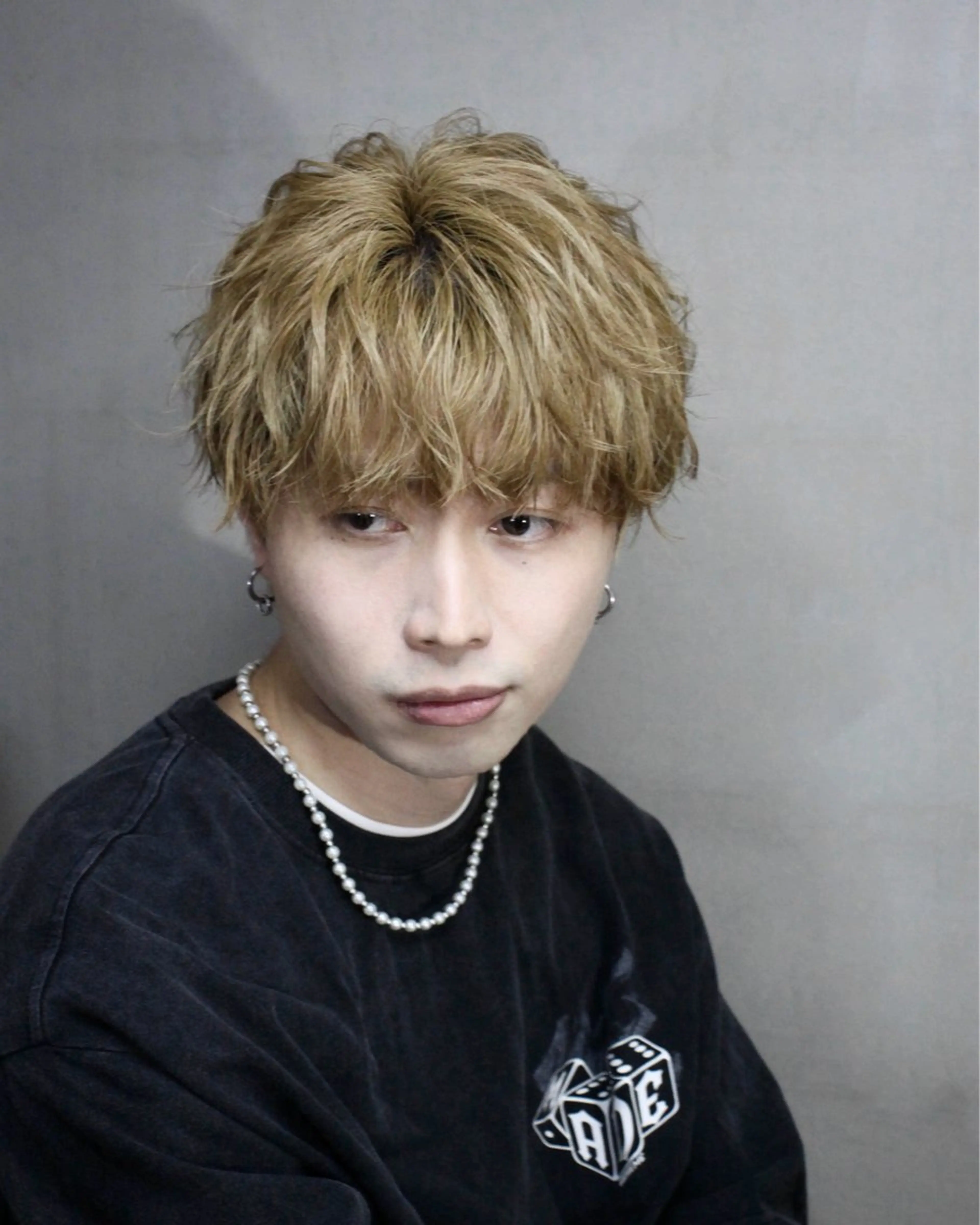 メンズ カット ヘアカラー パーマ メンズ/心斎橋 /韓流/藤本理希のヘアスタイル