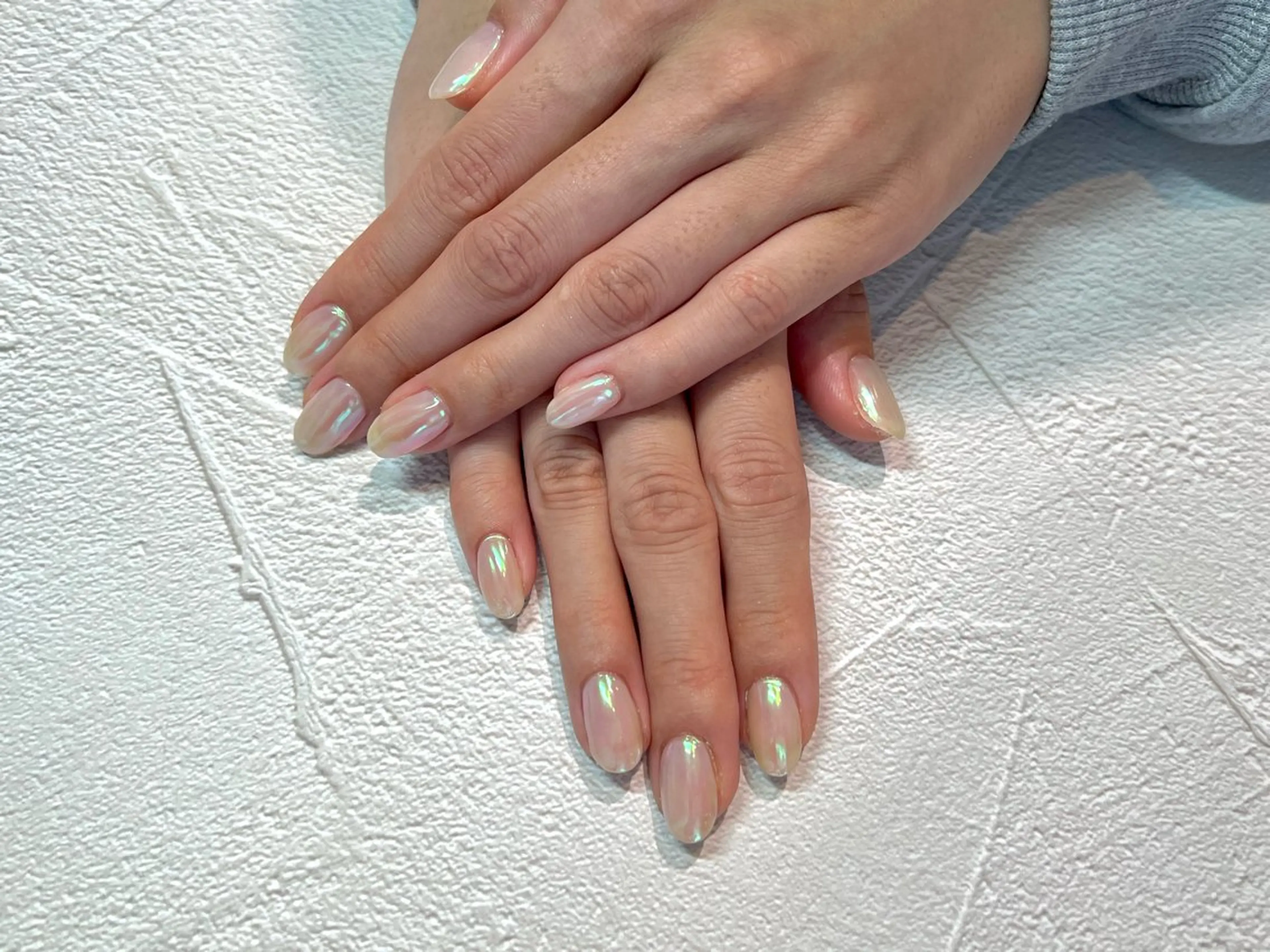 ネイル オーロラネイル ミラーネイル パープル Ricca ERIKAのネイルデザイン