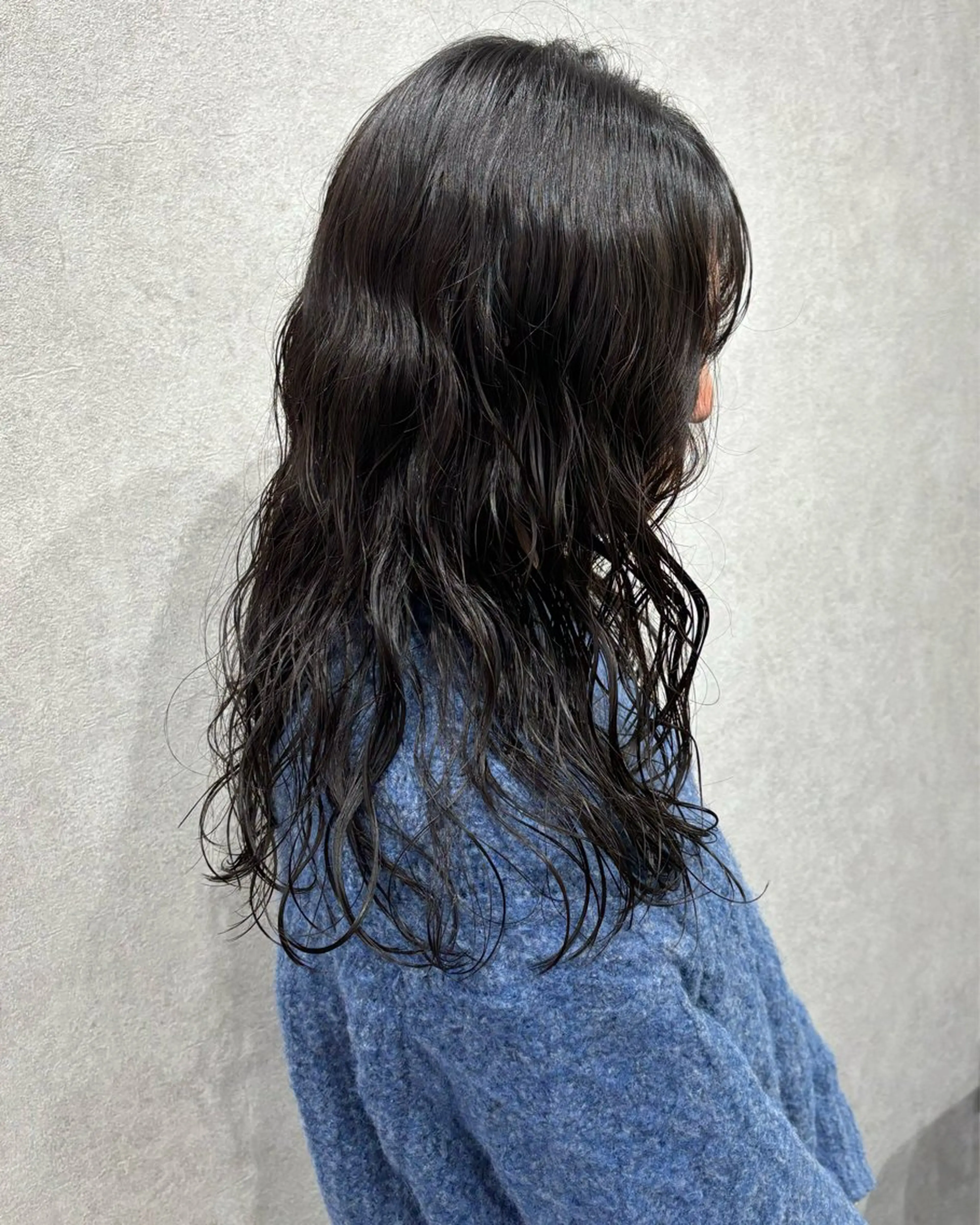 セミロング パーマ 髪質改善ストレート /暖色カラー🎀🪞のヘアスタイル