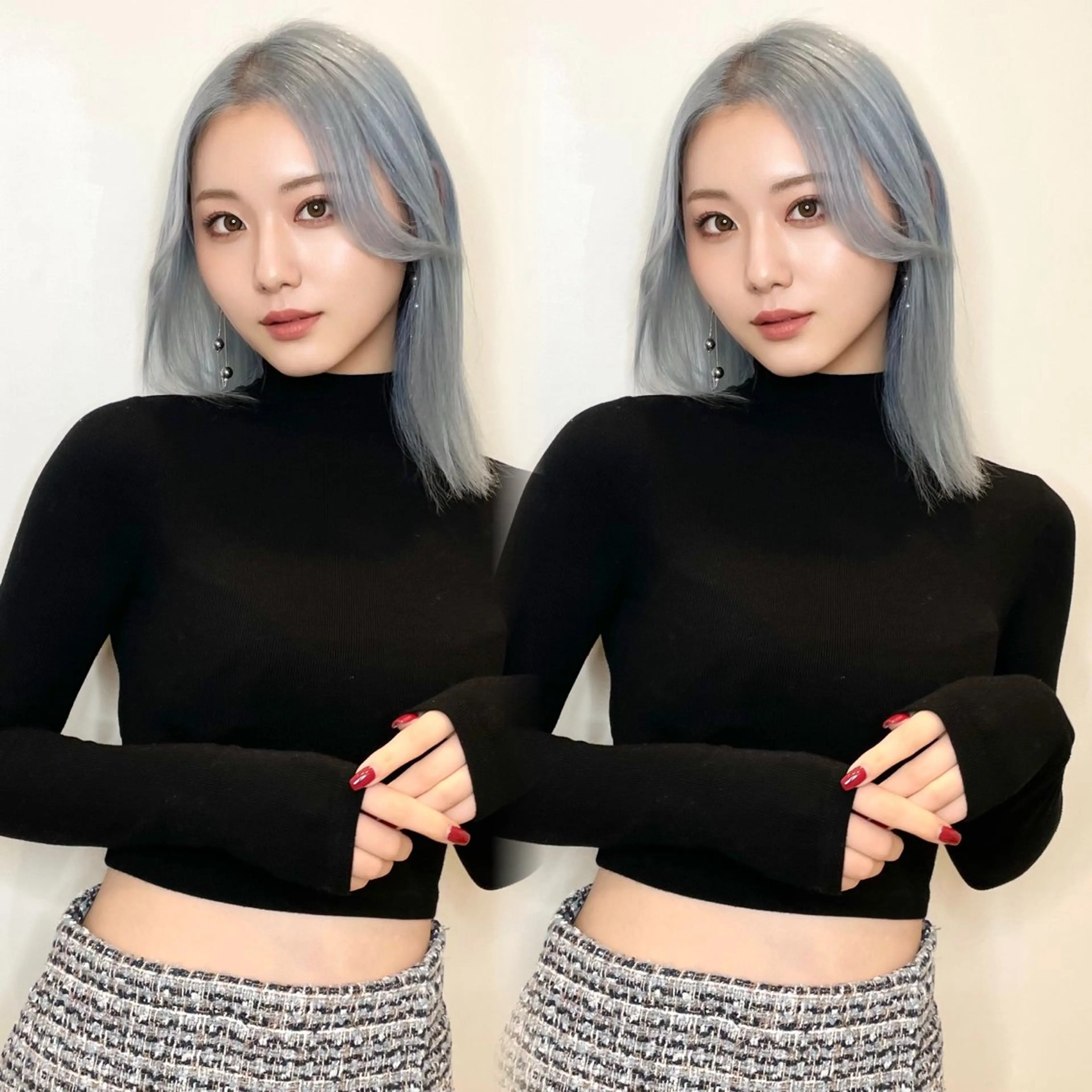 ミディアム カラー ヘアカラー ハッシュカット レイヤー池袋のヘアスタイル