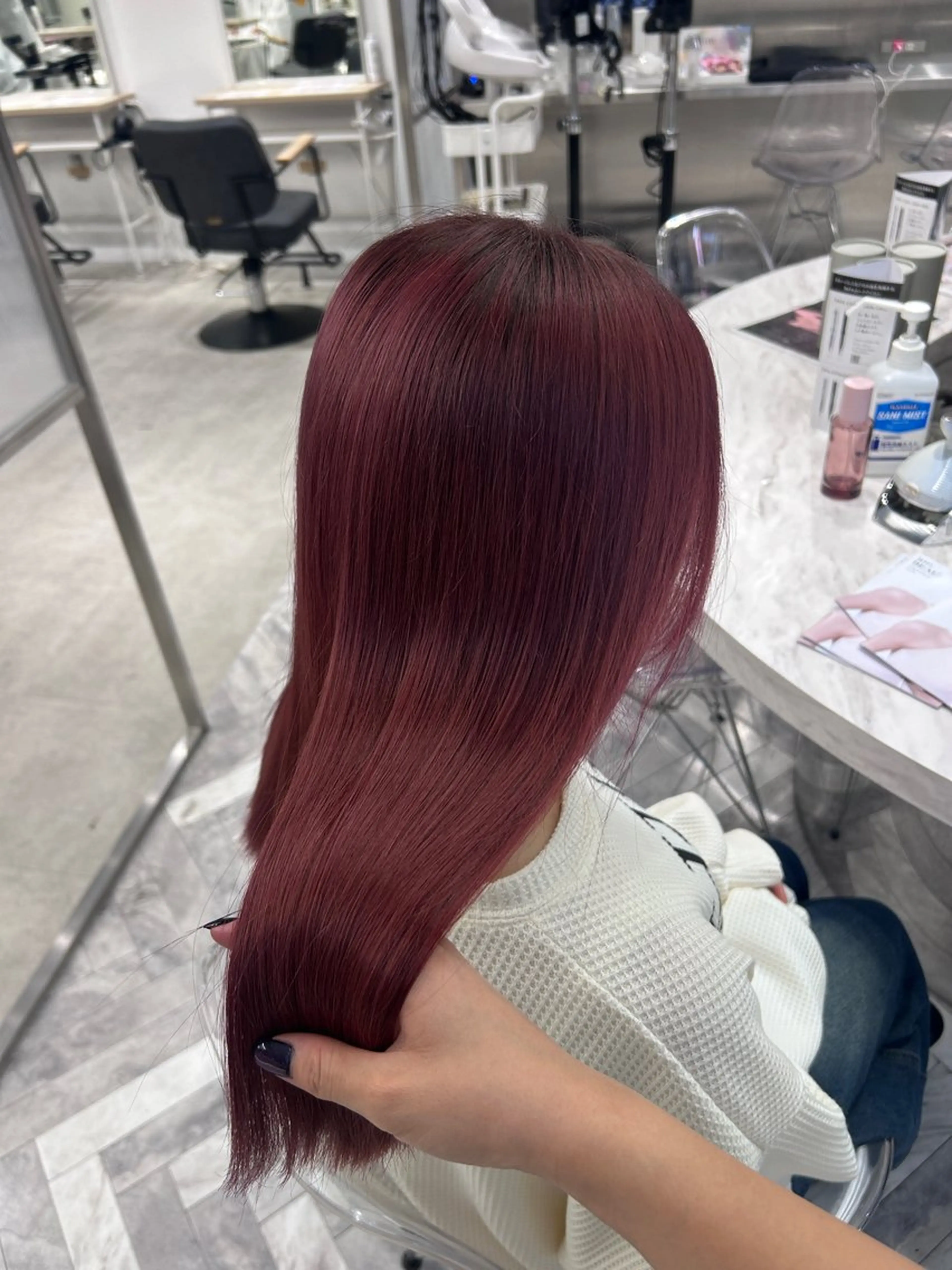 セミロング カラー カット ヘアカラー 冬っぽカラー/ マツエク/ゆきなのマツエク・マツパデザイン