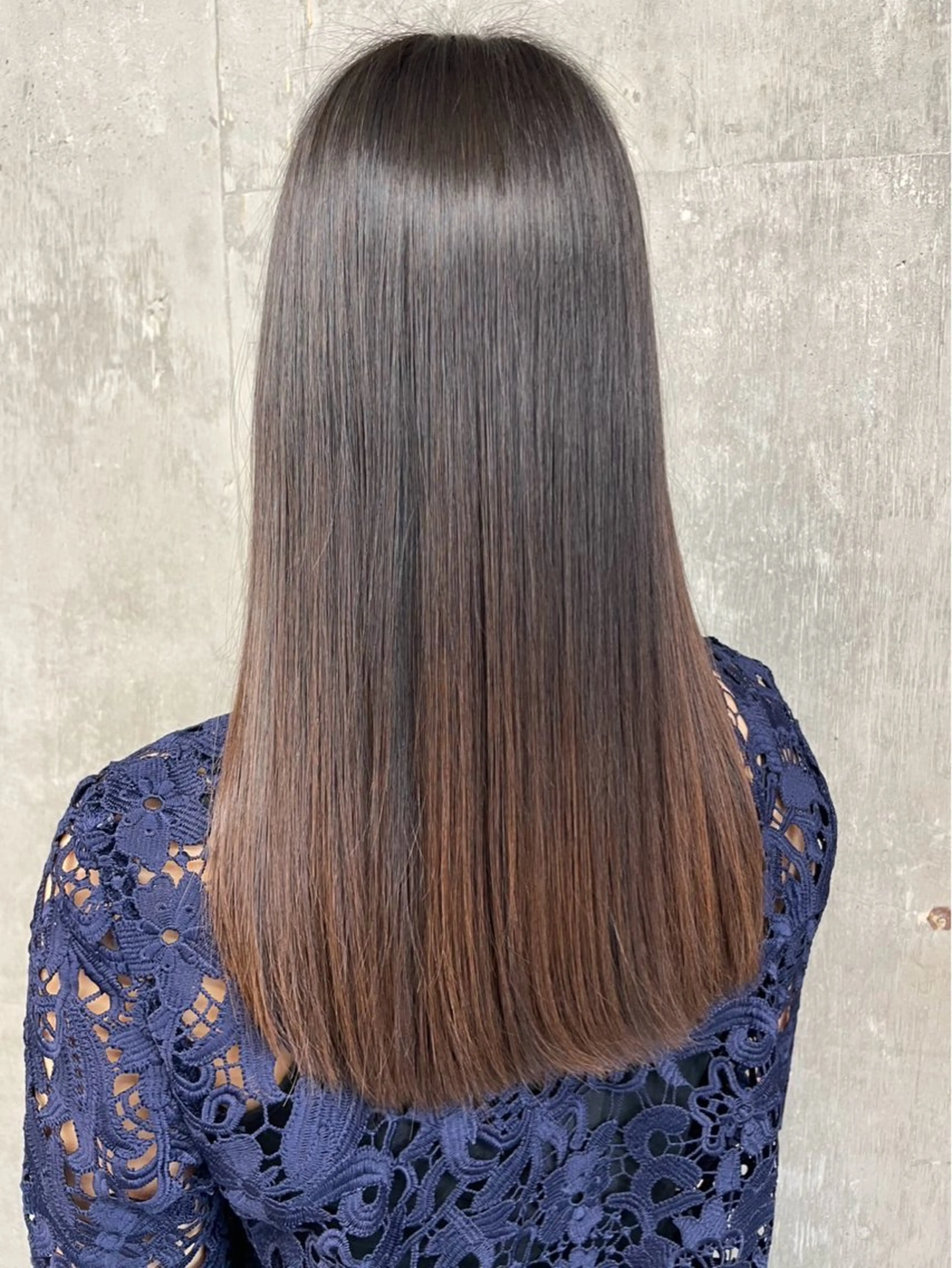 ロング 縮毛矯正 トリートメント 松井ゆら/ 酸性ストレート/暖色のヘアスタイル