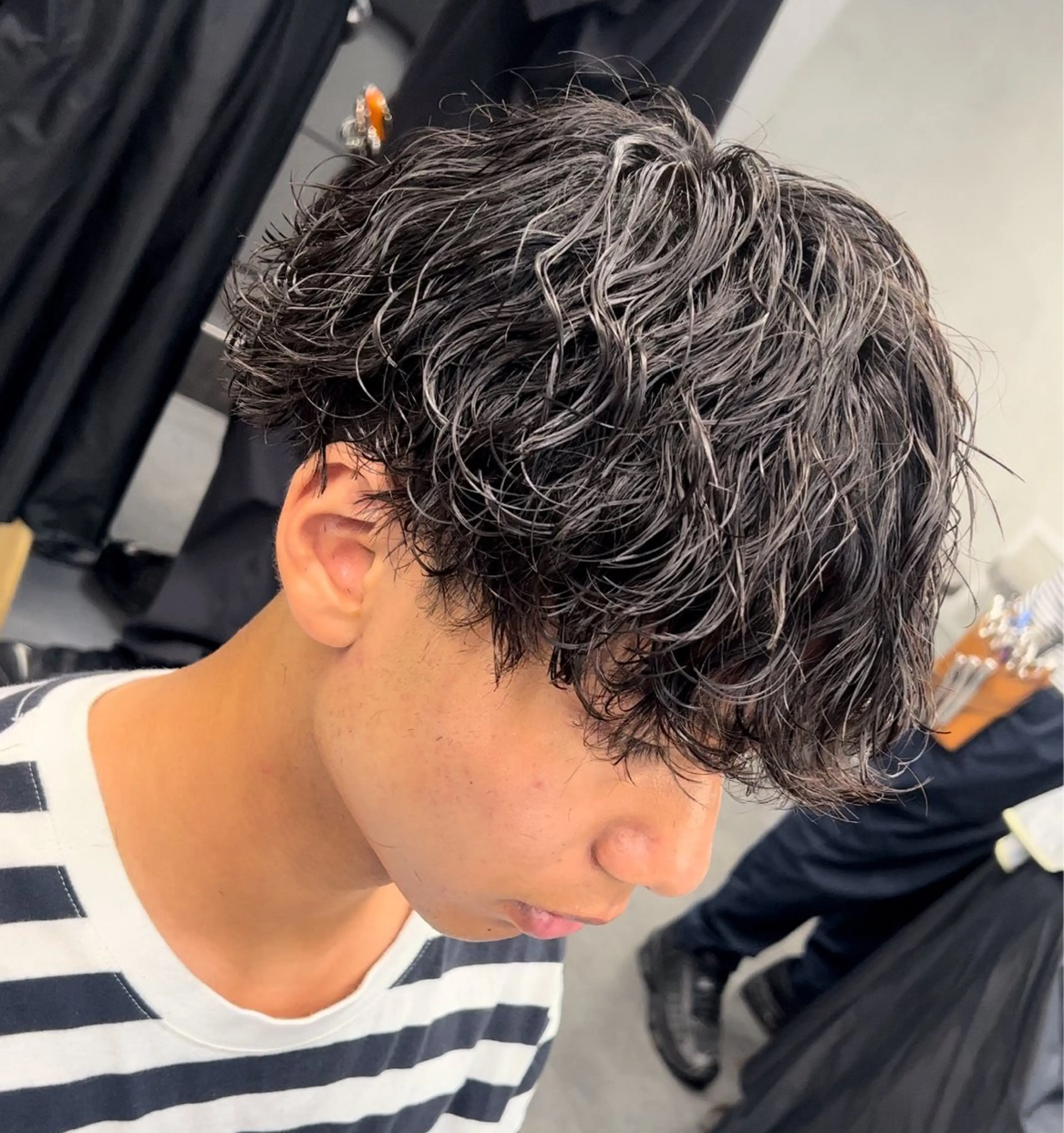 ショート パーマ メンズ 波巻きパーマ 松下 友希 【fifth】のヘアスタイル