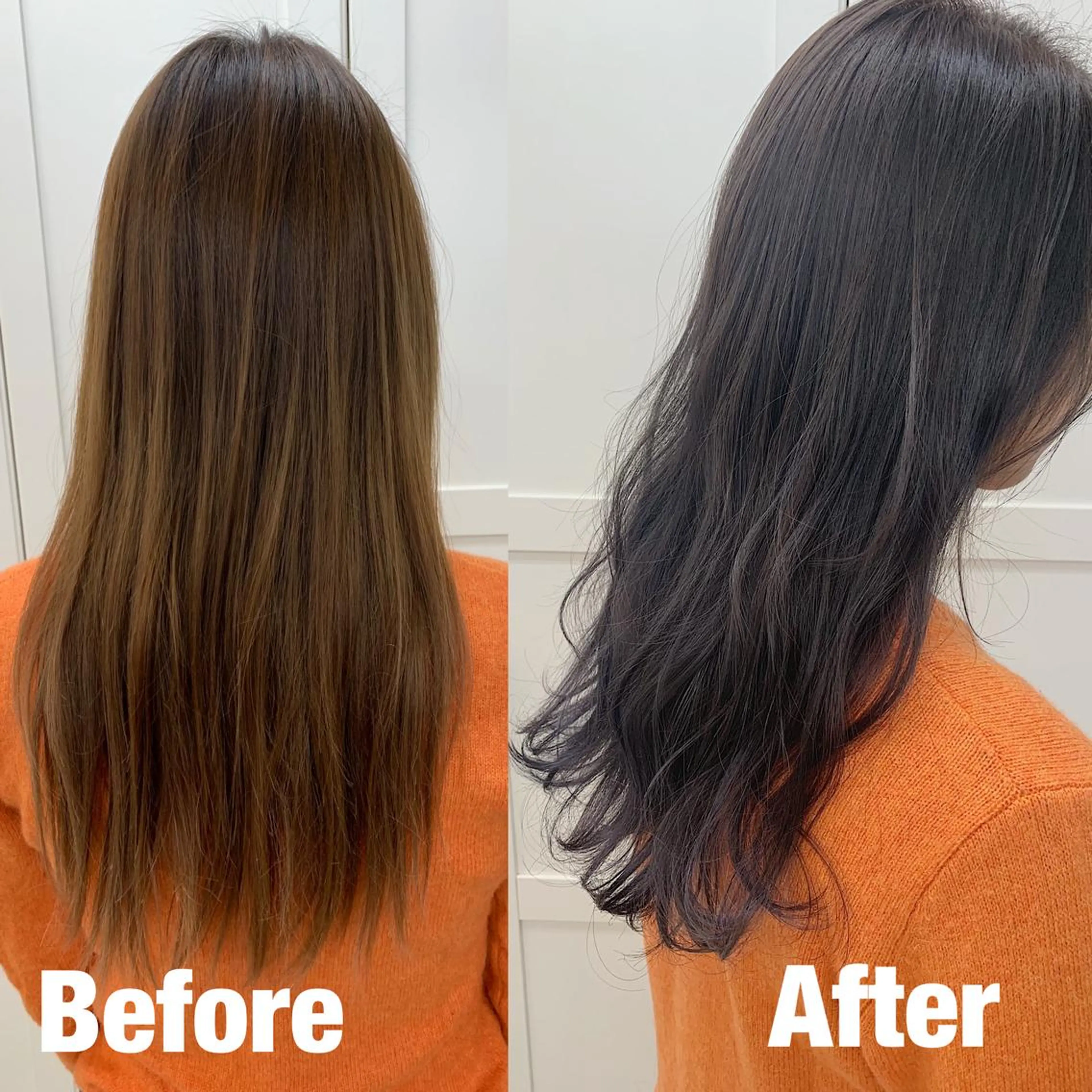 セミロング カラー ハットリ /北習志野のヘアスタイル