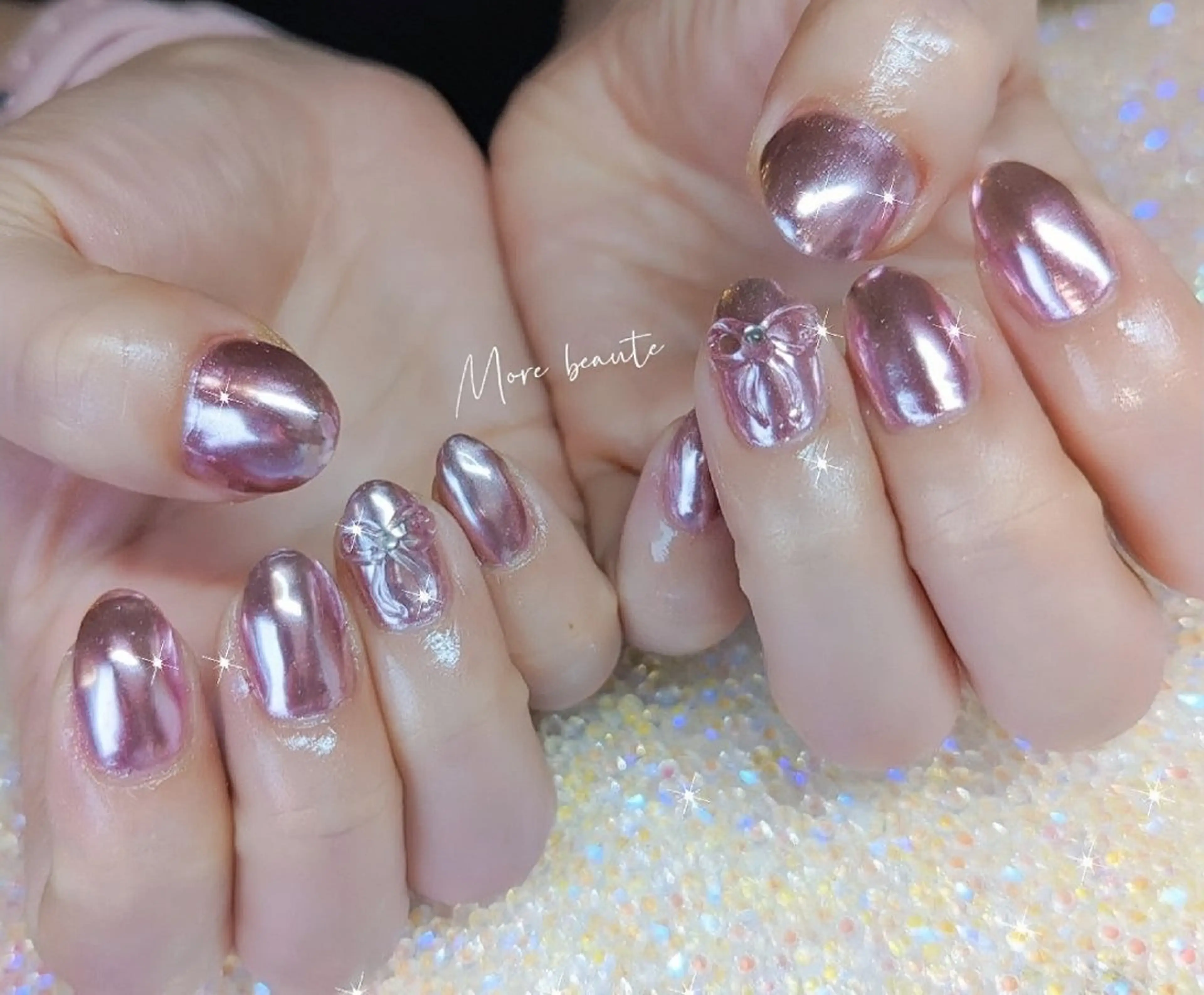 ネイル 桜ネイル 長さ出し ジェルネイル ハート 韓国ネイル ハンドネイル I LOVE ME  NAIL.｡.:*♡のネイルデザイン