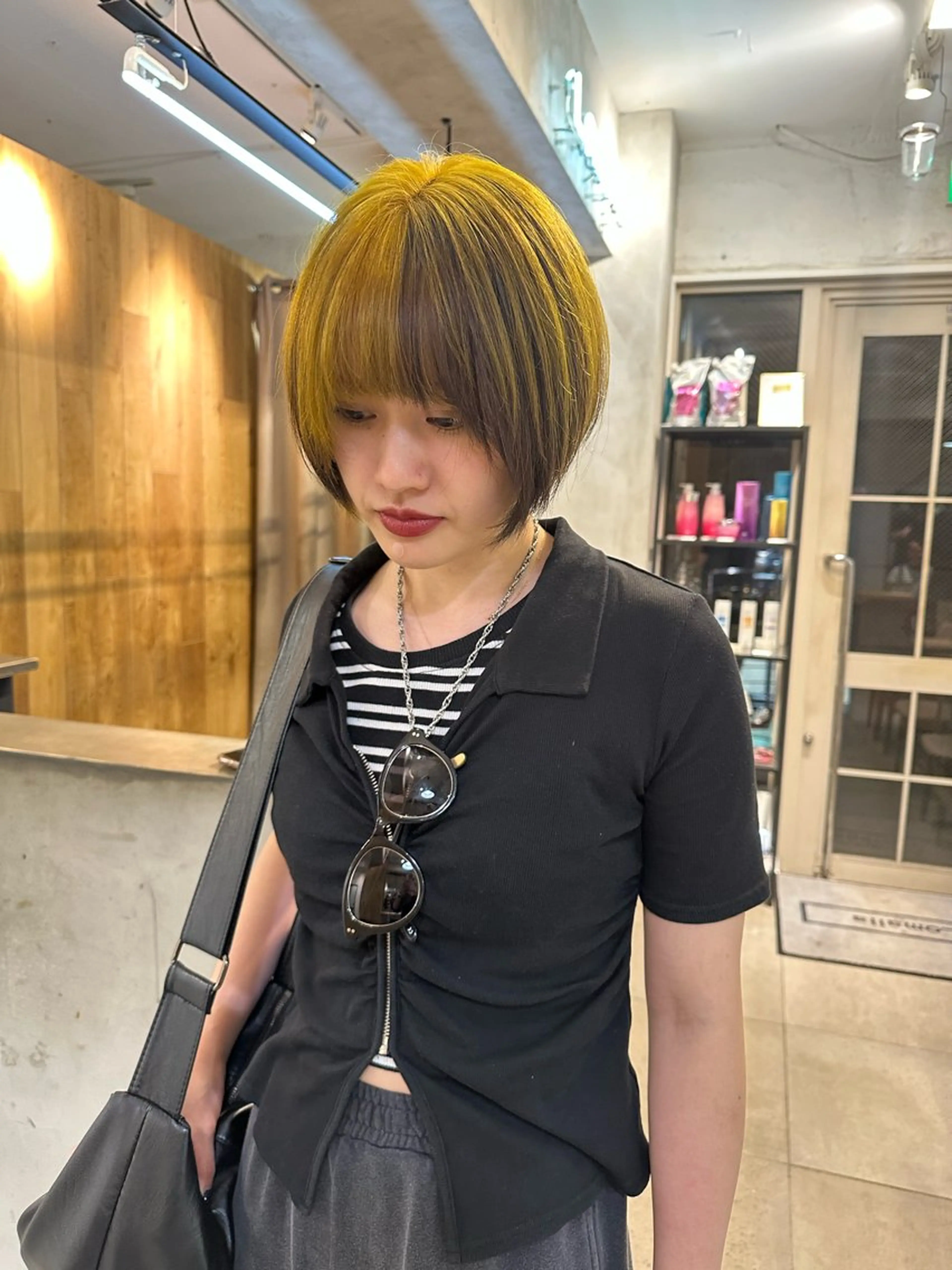 ショート ボブ ヘアカラー トリートメント REINA☁️透明感 カラー/ぷつっと♡のヘアスタイル