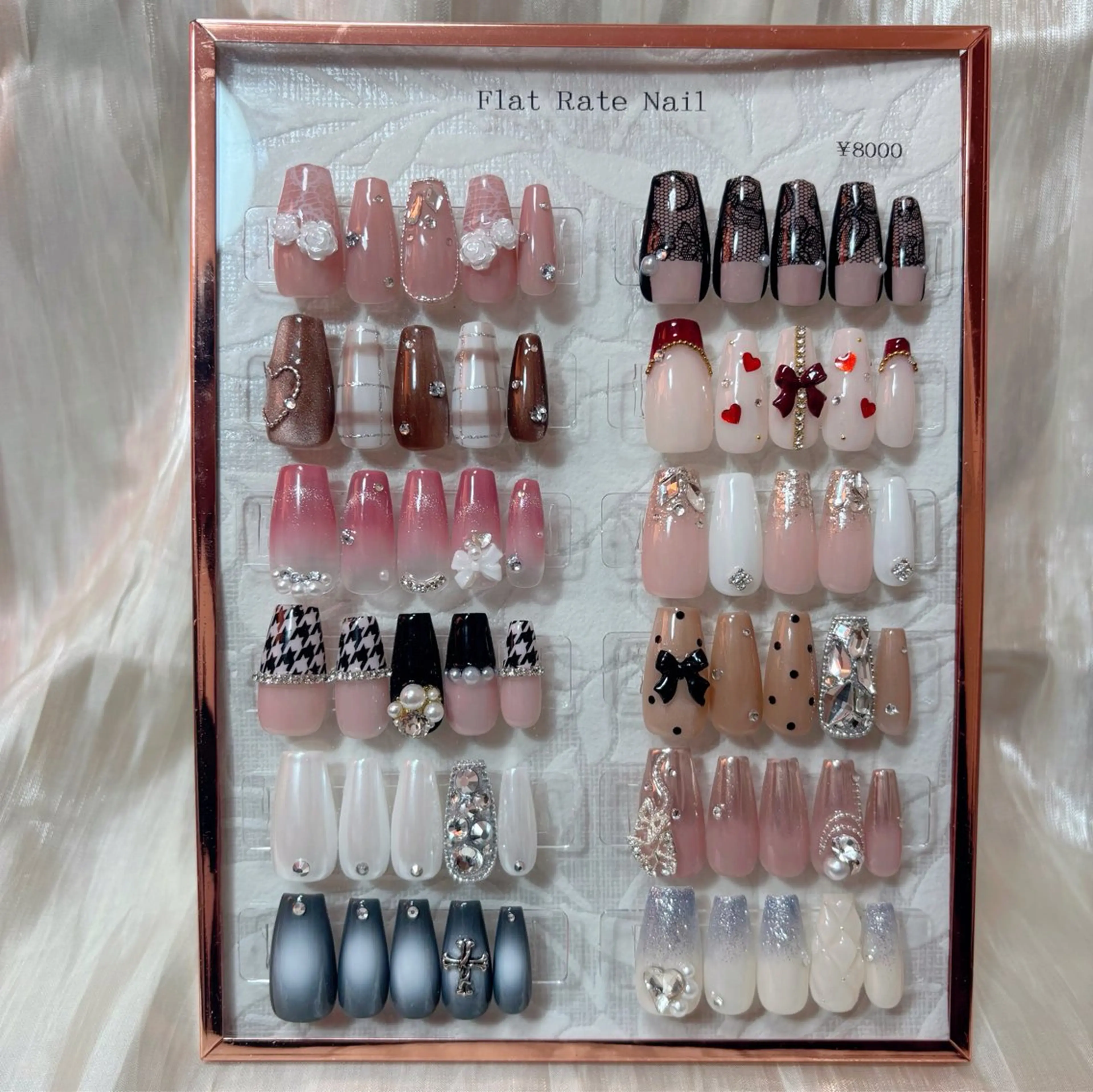 ハンド 10本長さだし+定額韓国ワンホンネイル(オフ込み) 色変更、デザイン配置換え可！の写真