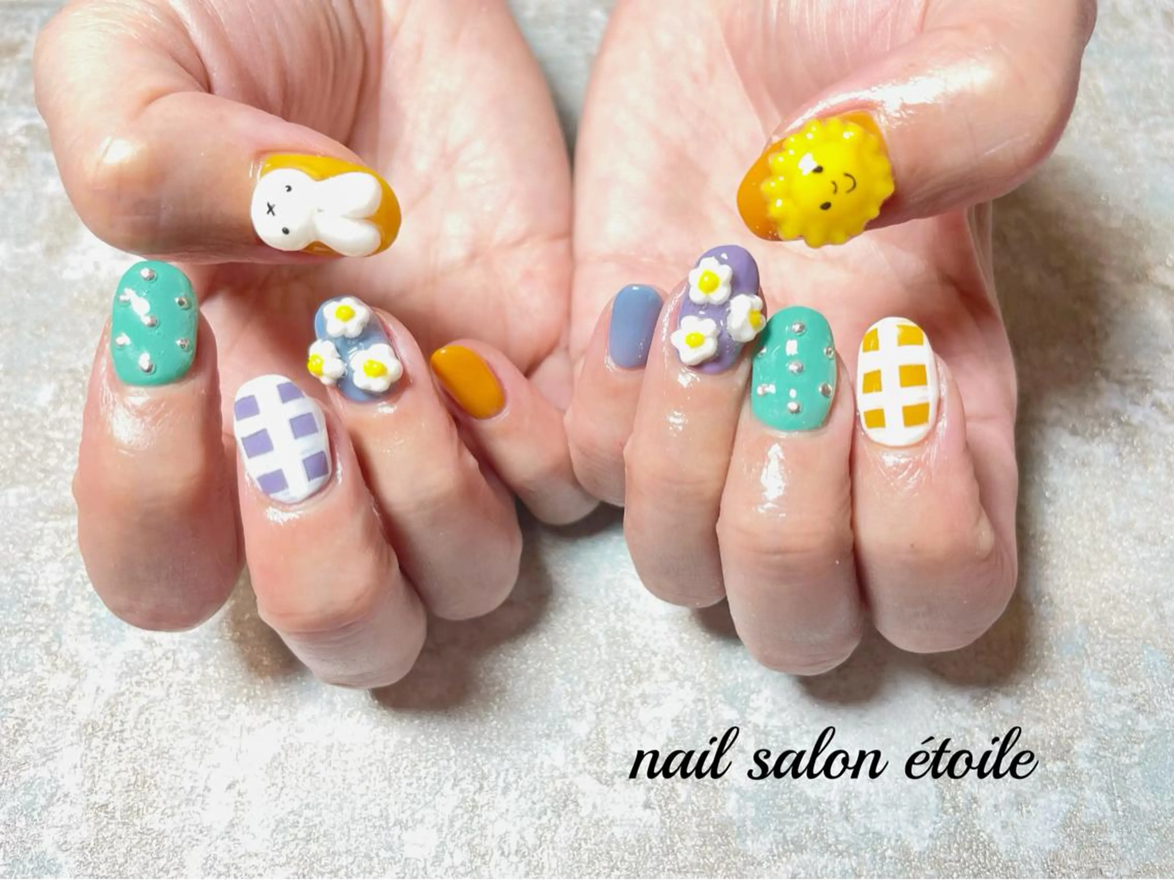 ネイル アートネイル ジェルネイル ぷっくりネイル ハンドネイル nail salon étoileのネイルデザイン
