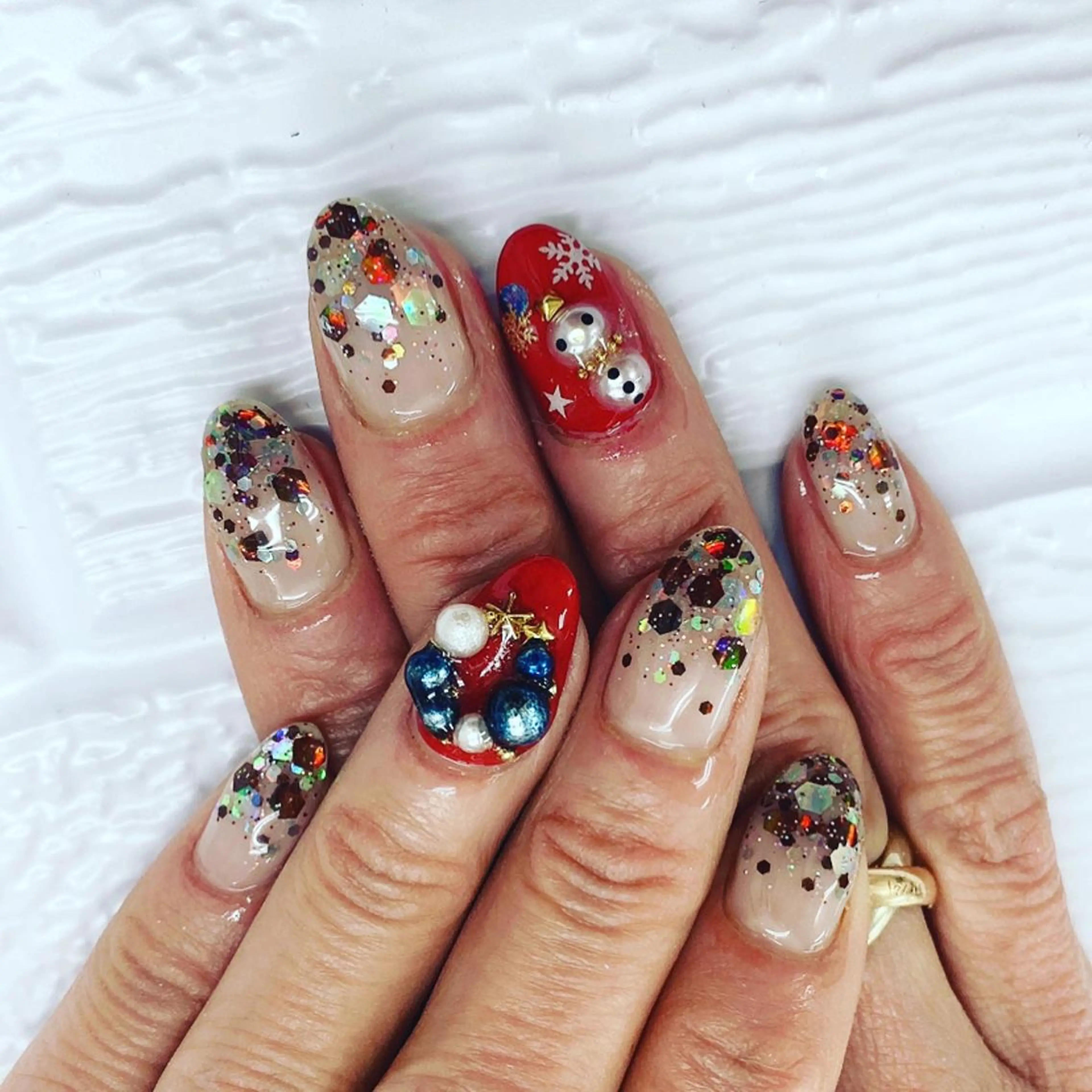 ネイル アートネイル 冬ネイル クリスマス ハンドネイル N._._.claw[エヌクロー]所属・N._._. clawのネイルデザイン