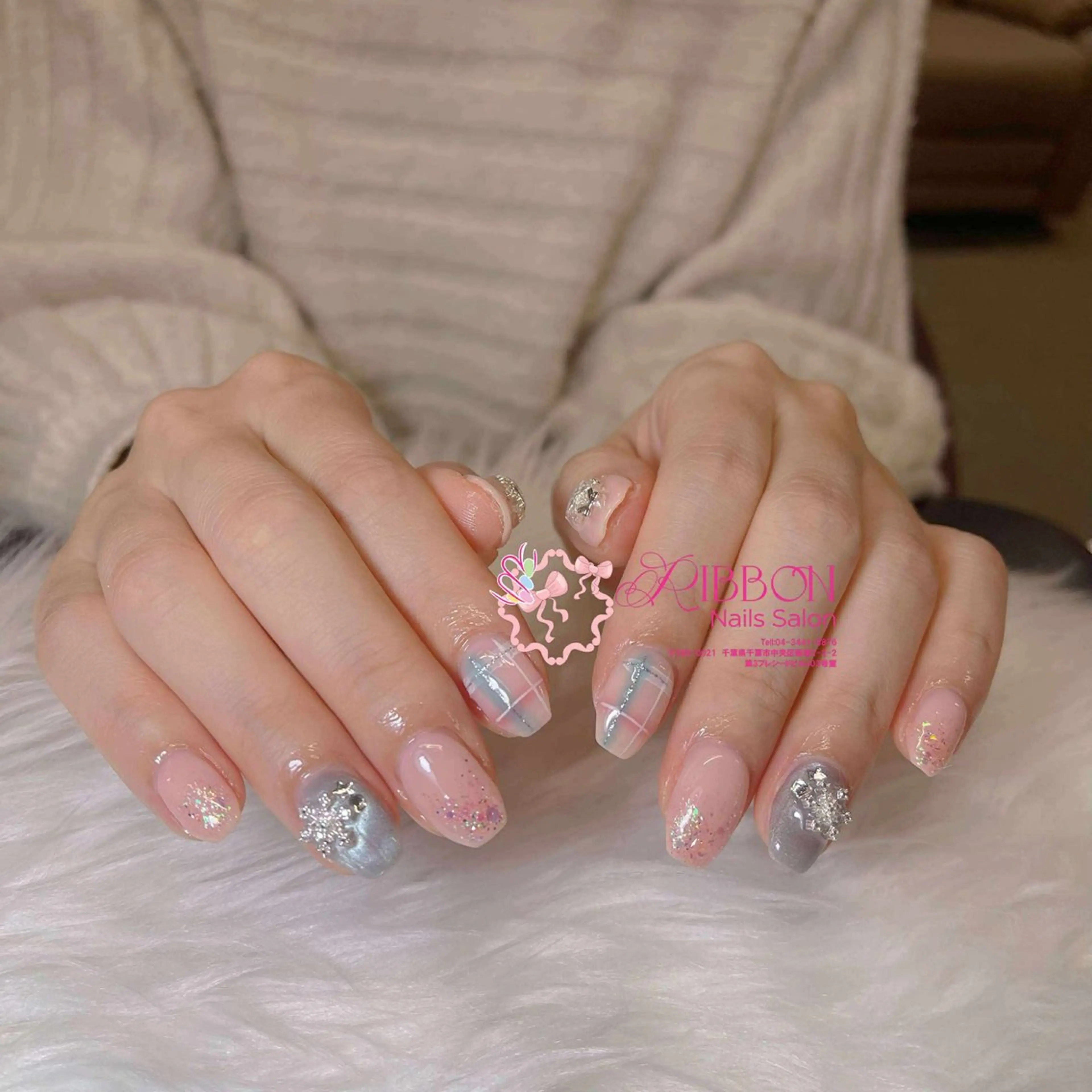 ネイル チークネイル フットネイル フレンチネイル グラデーション 韓国ネイル Ribbonnail staffのネイルデザイン