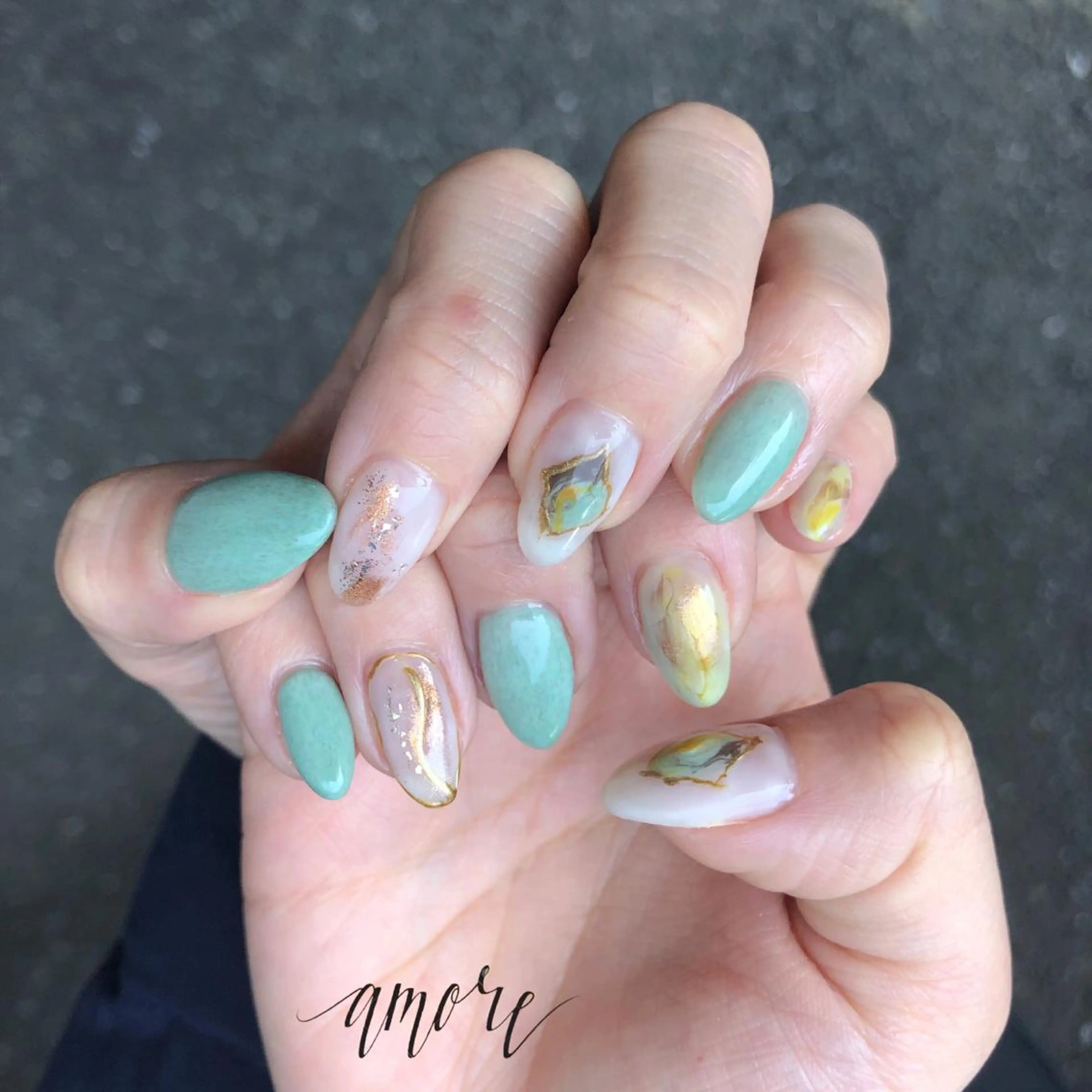 ネイル アートネイル ジェルネイル 韓国ネイル ミラーネイル ニュアンスネイル You kyehwaのネイルデザイン