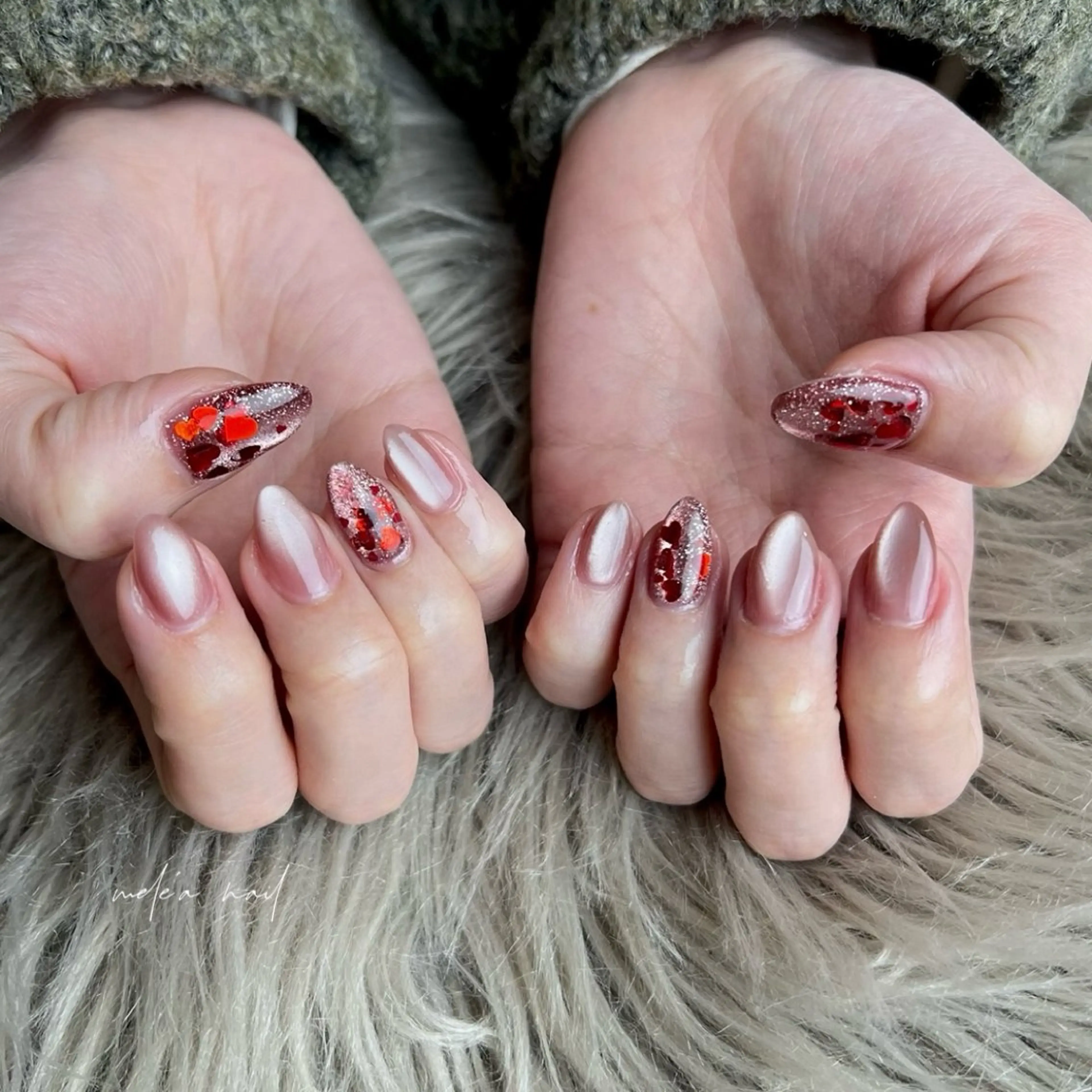 ネイル マグネットネイル ハンドネイル miho meléanailのネイルデザイン