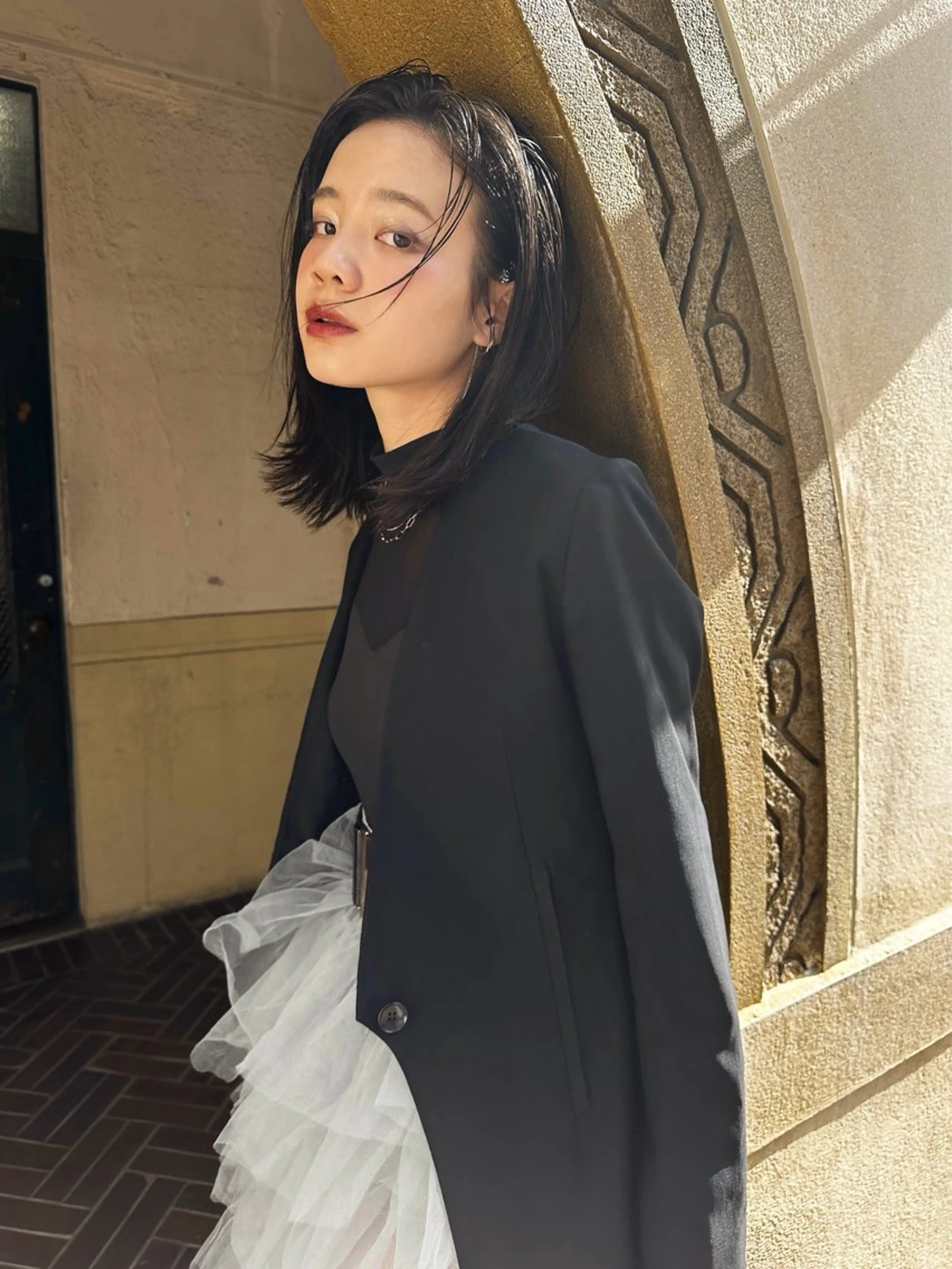 セミロング カラー 黒髪 Ocean Hair&Life  【オーシャンヘアーアンドライフ】所属・水田 成美のヘアスタイル